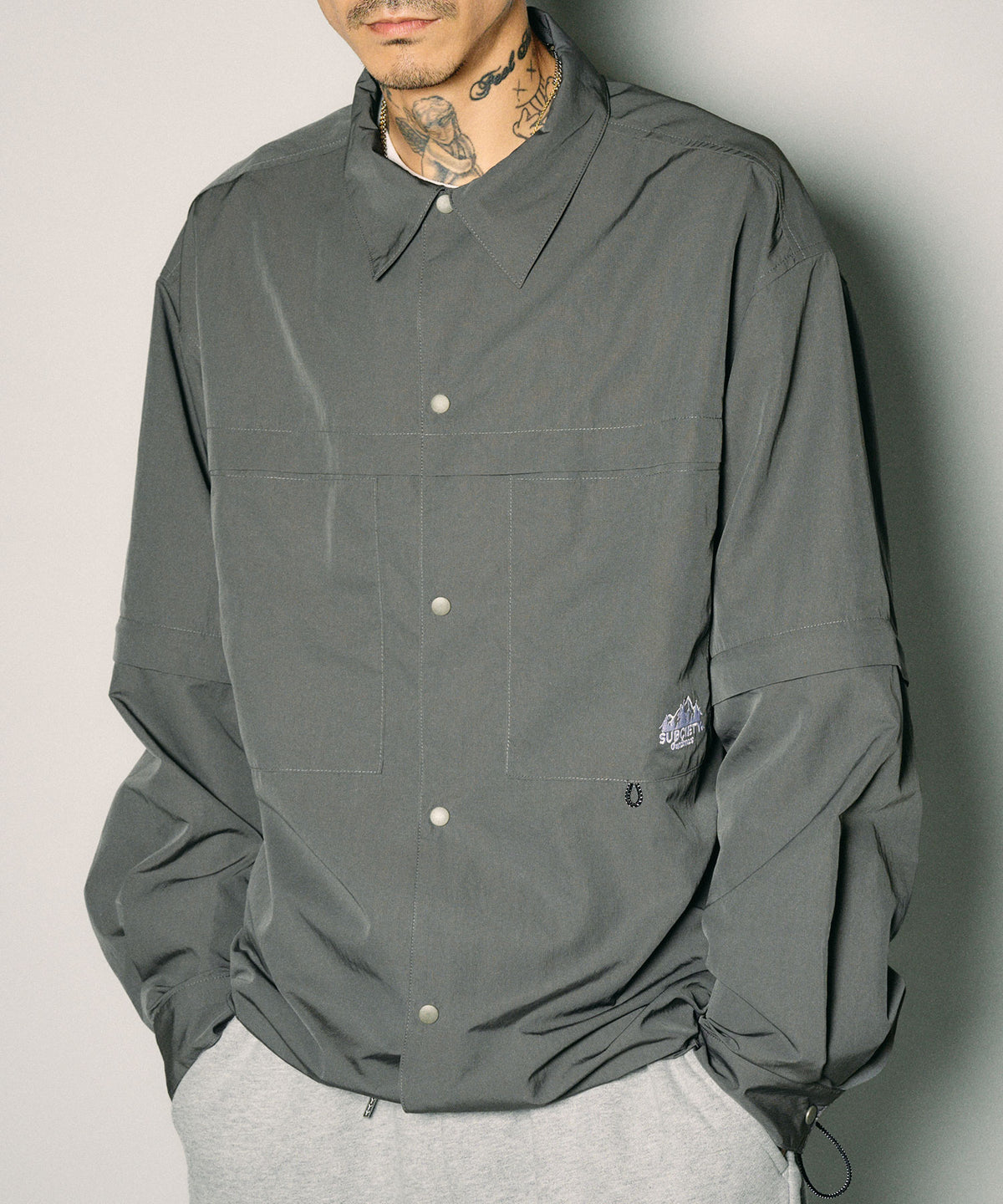 Detachable sleeve ripstop shirt-thumbmail-2