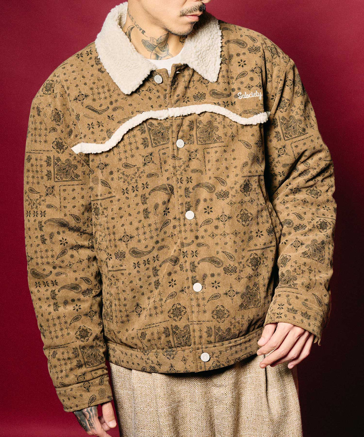 Bandanna corduroy ranch jacket
