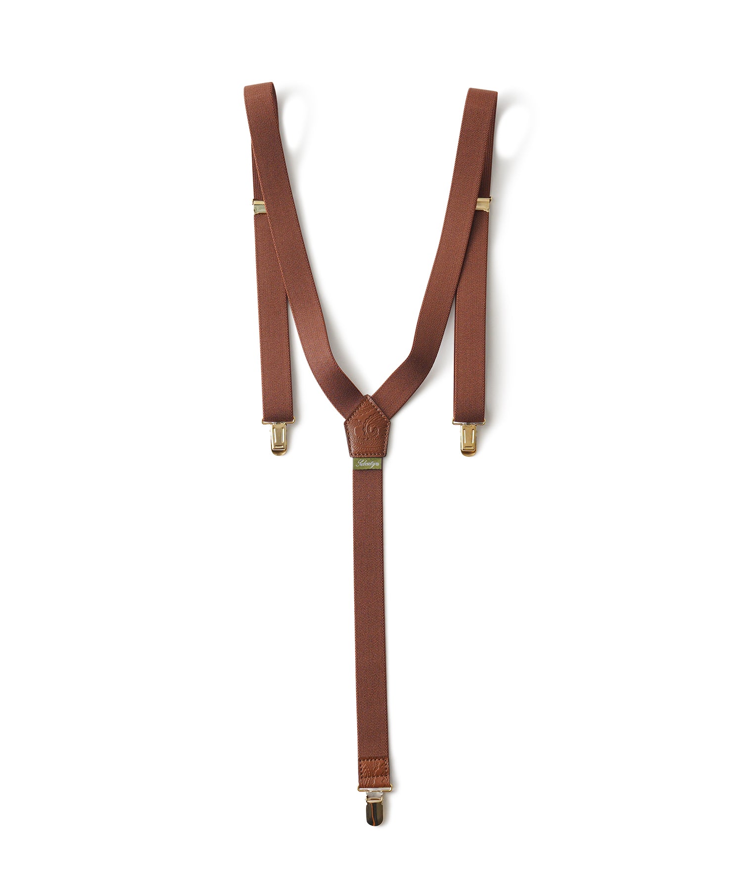 Paisley leather suspenders