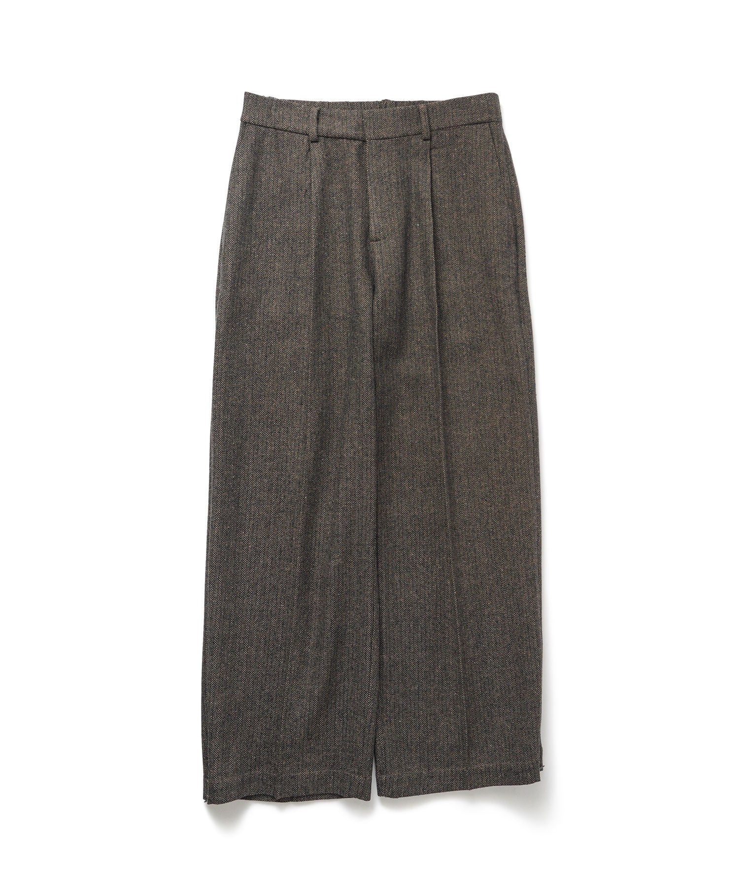 Herringbone side zip wide slacks-thumbmail-32