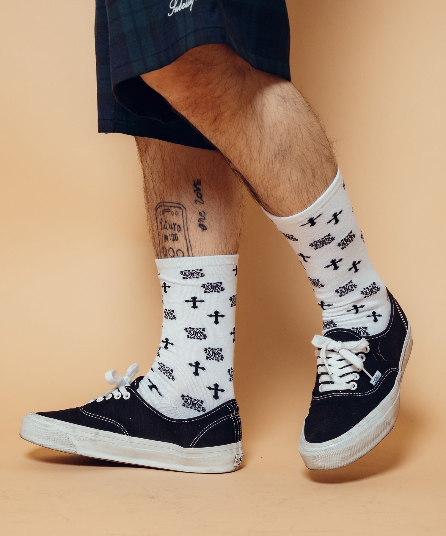 Paisley cross socks