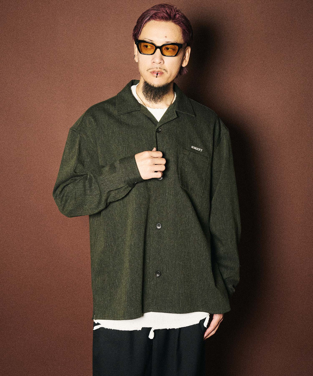 Wool open collar shirt-thumbmail-4