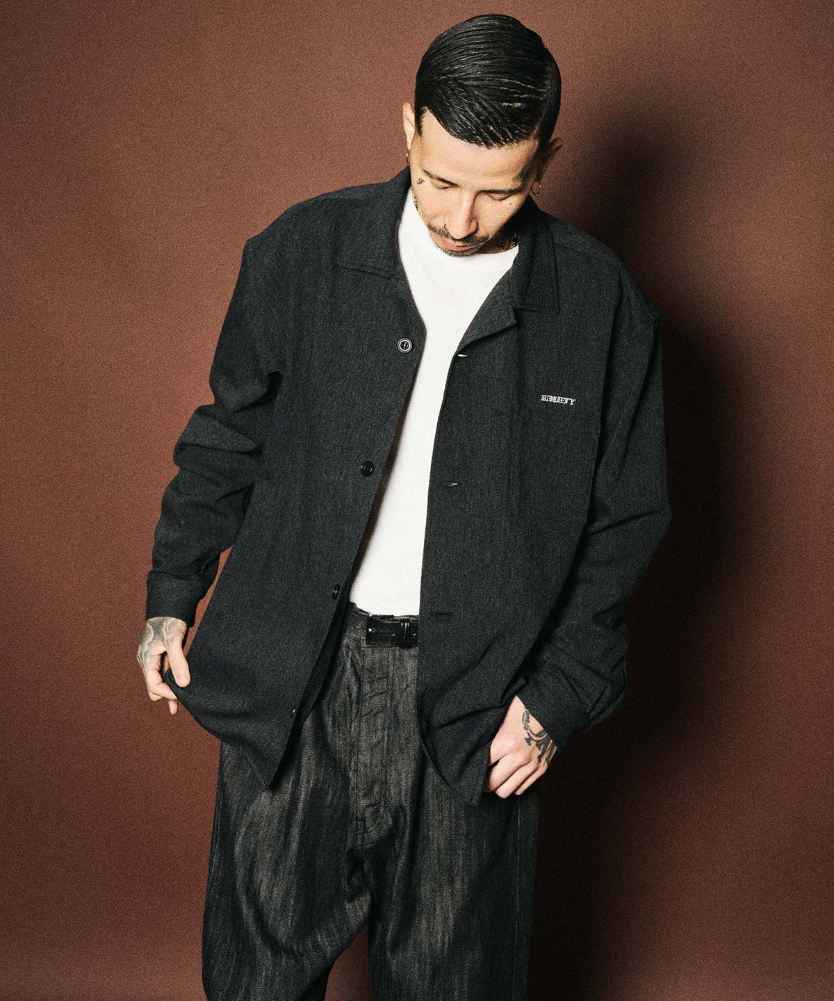 Wool open collar shirt-thumbmail-10
