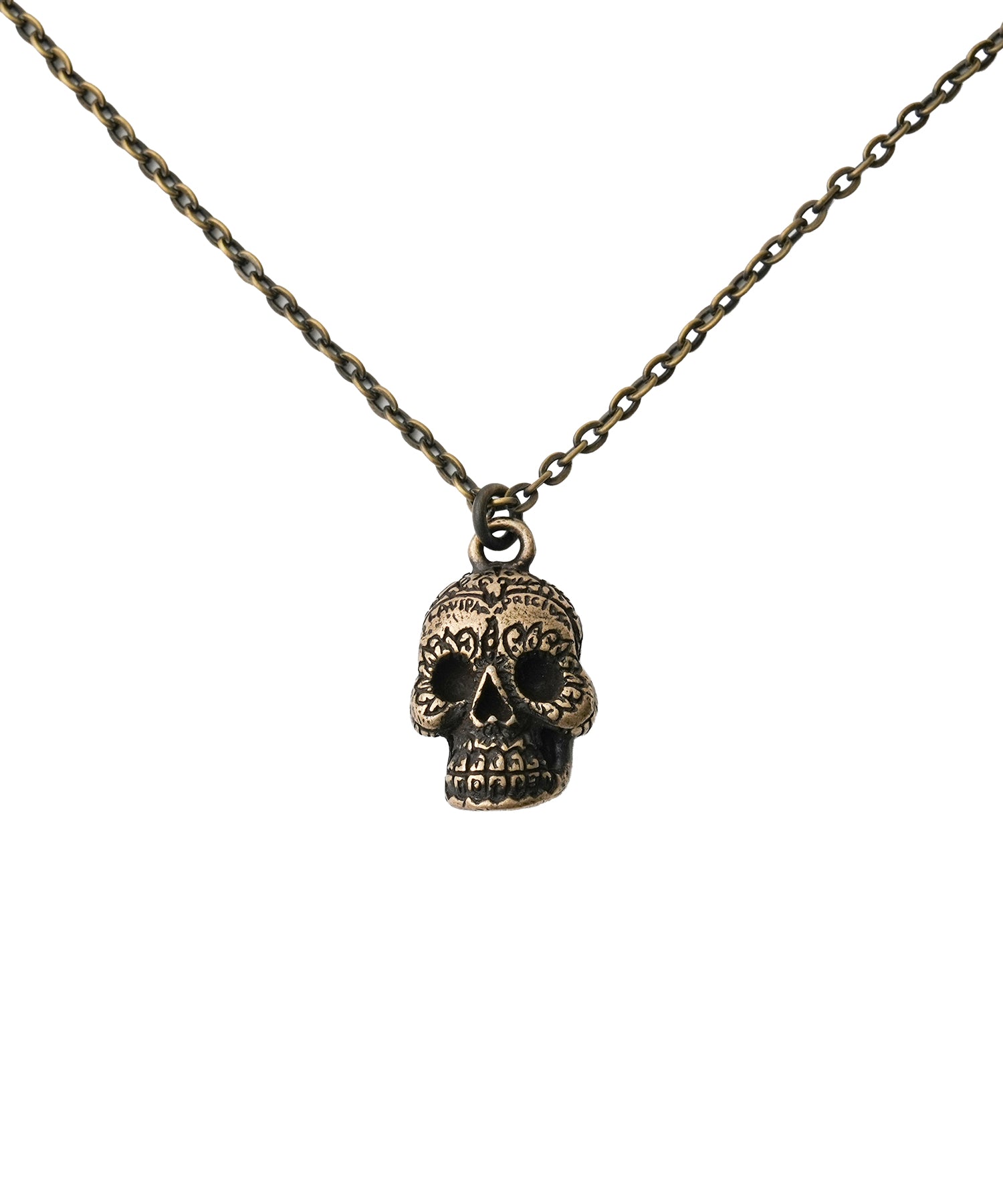 Metal necklace-mexican skull-