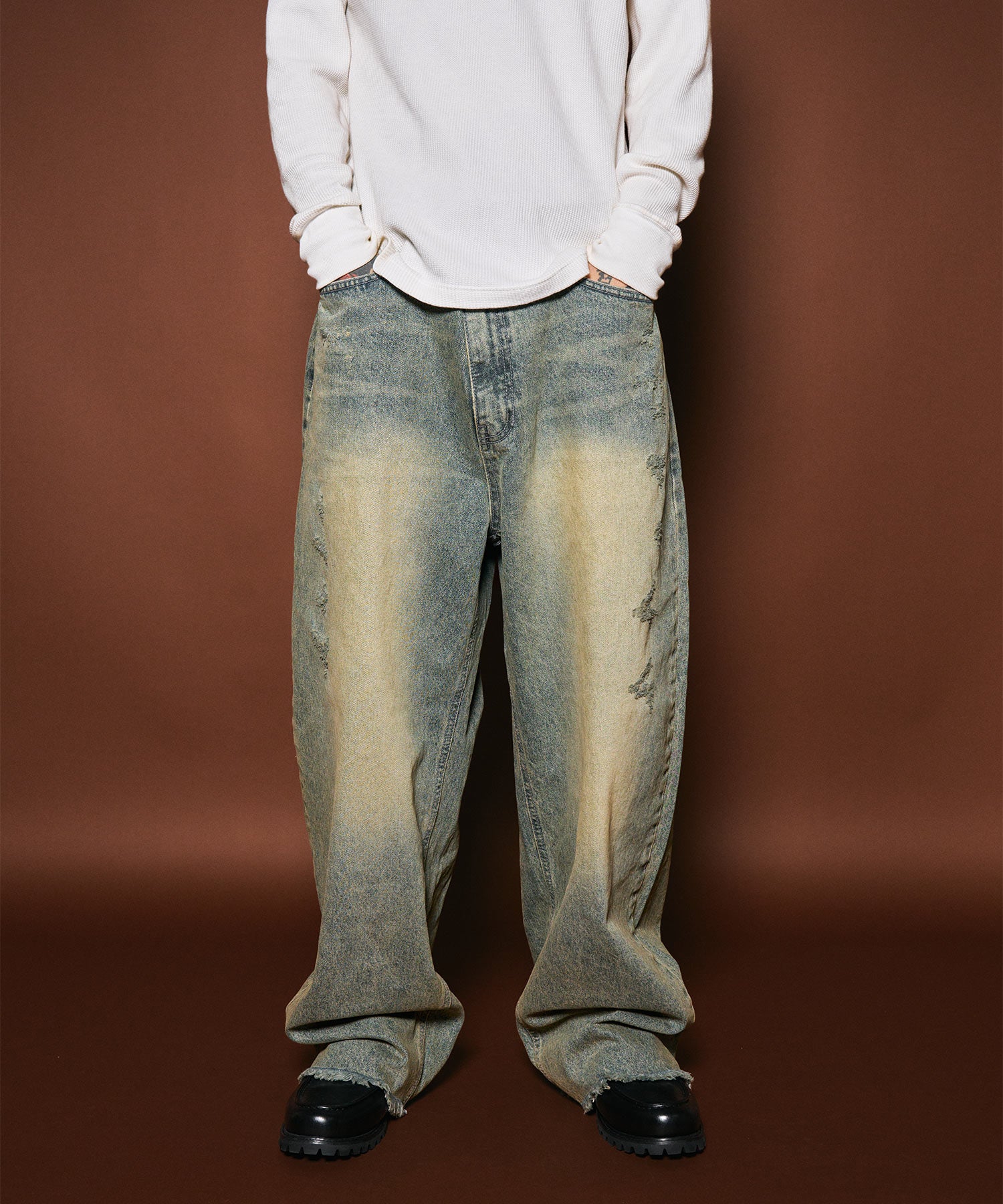 【Subciety】Fade wide denim (Lサイズ) Fade wide denim – Subciety Online Store