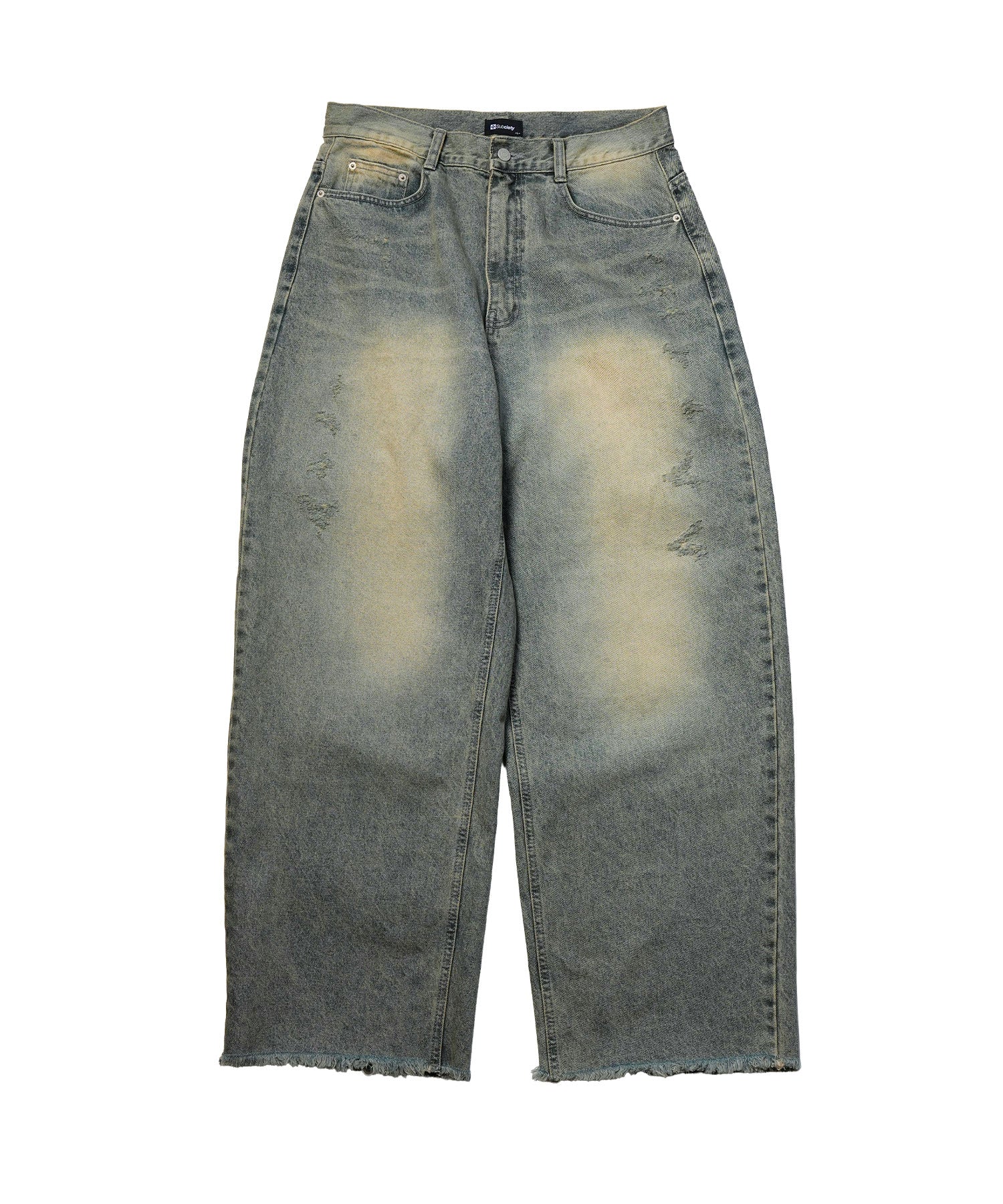 Fade wide denim