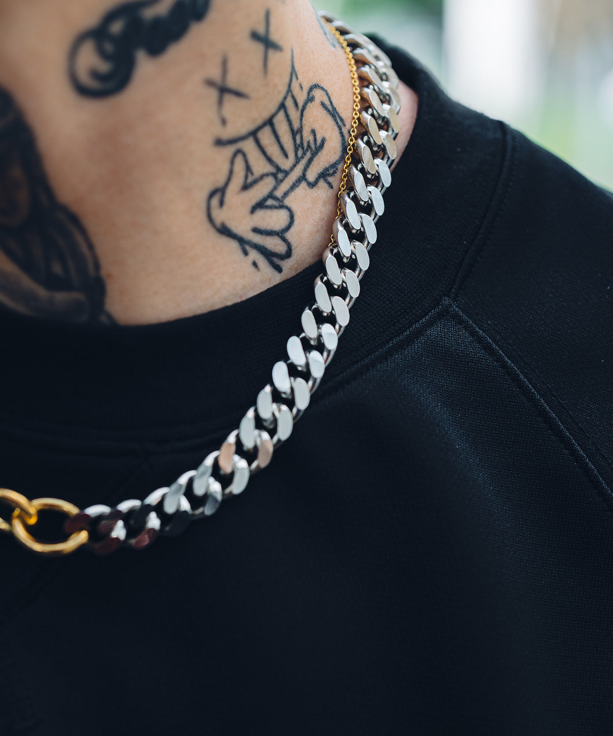 Thick combi chain necklace-thumbmail-10