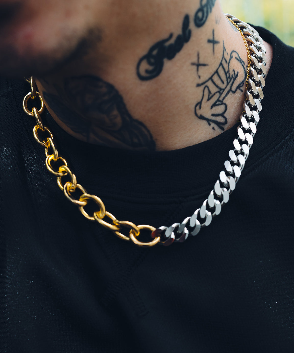 Thick combi chain necklace-thumbmail-9