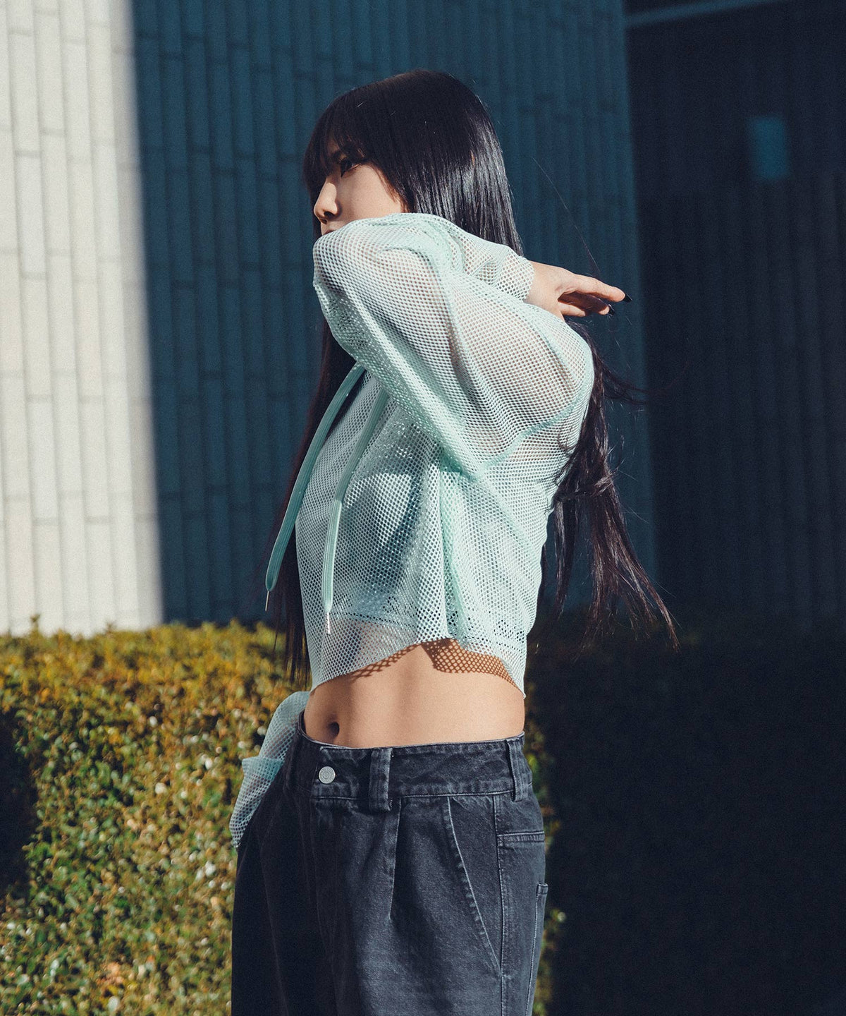 Hexagon mesh hoodie【WOMEN】-thumbmail-9