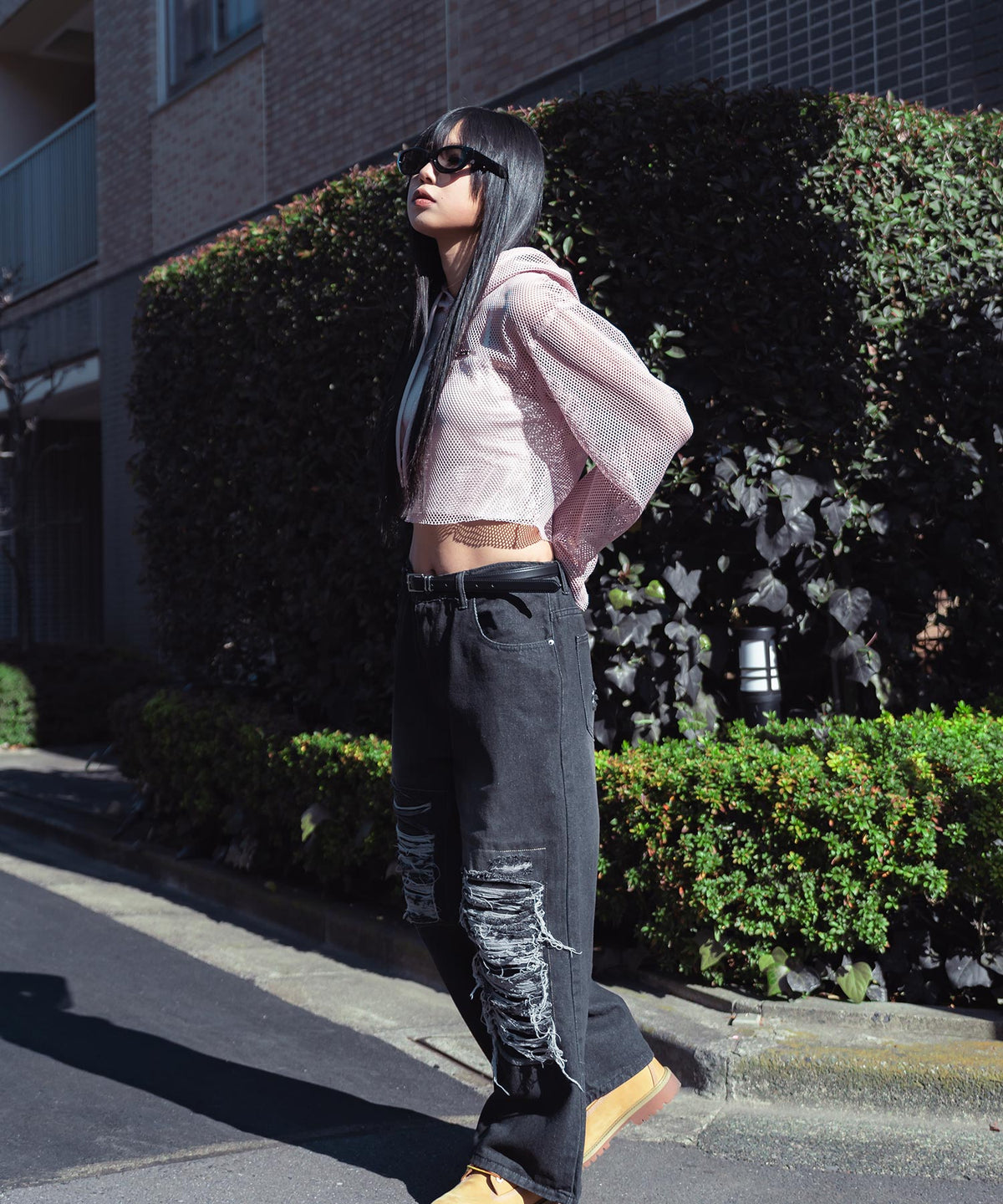 Hexagon mesh hoodie【WOMEN】-thumbmail-15