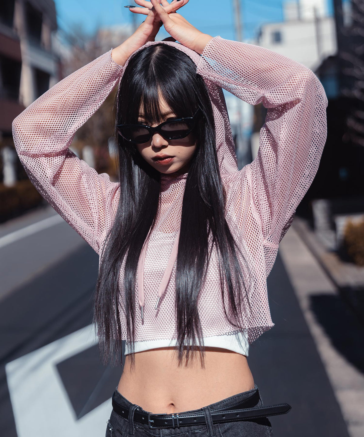 Hexagon mesh hoodie【WOMEN】-thumbmail-16
