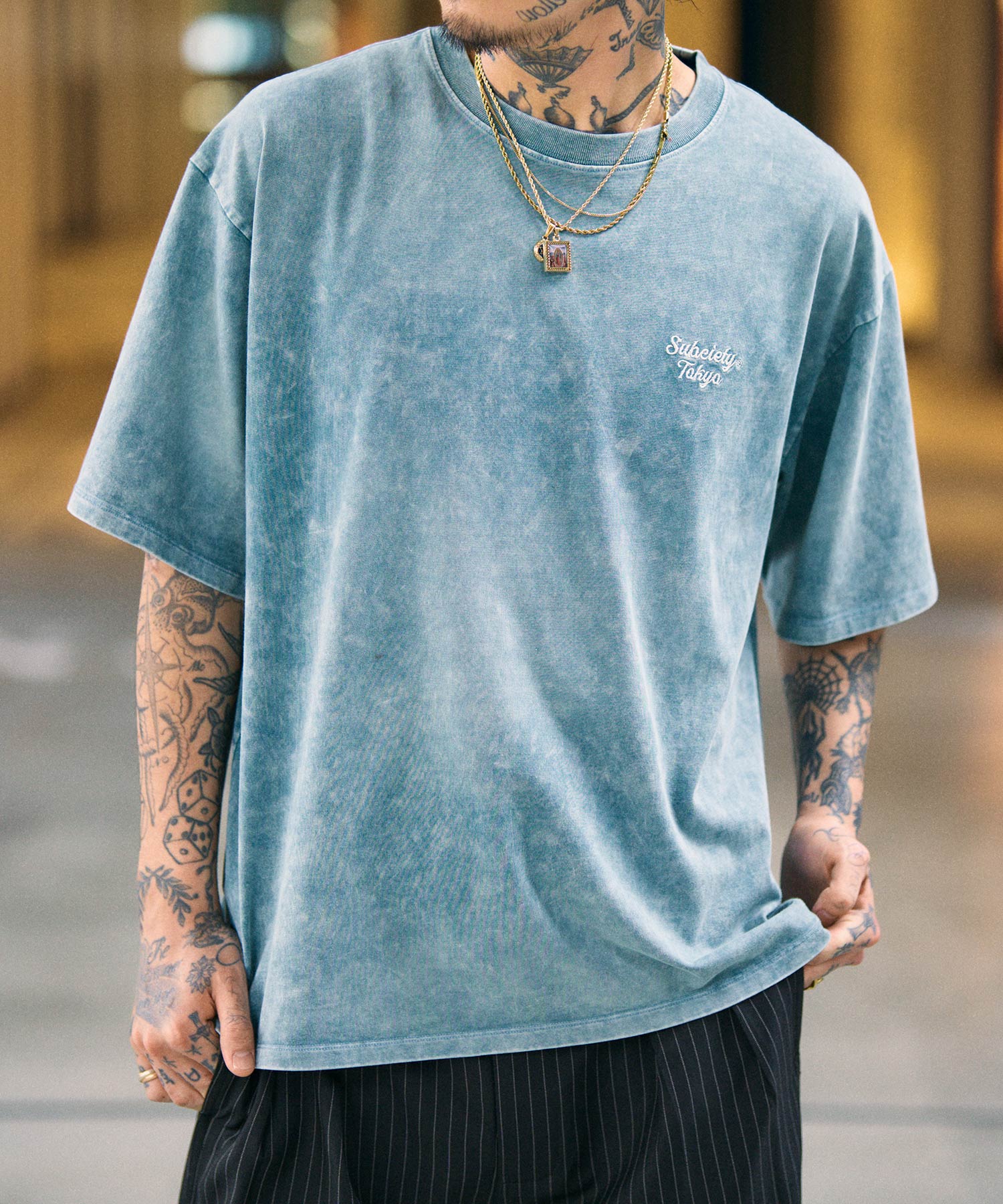 Acid wash tee