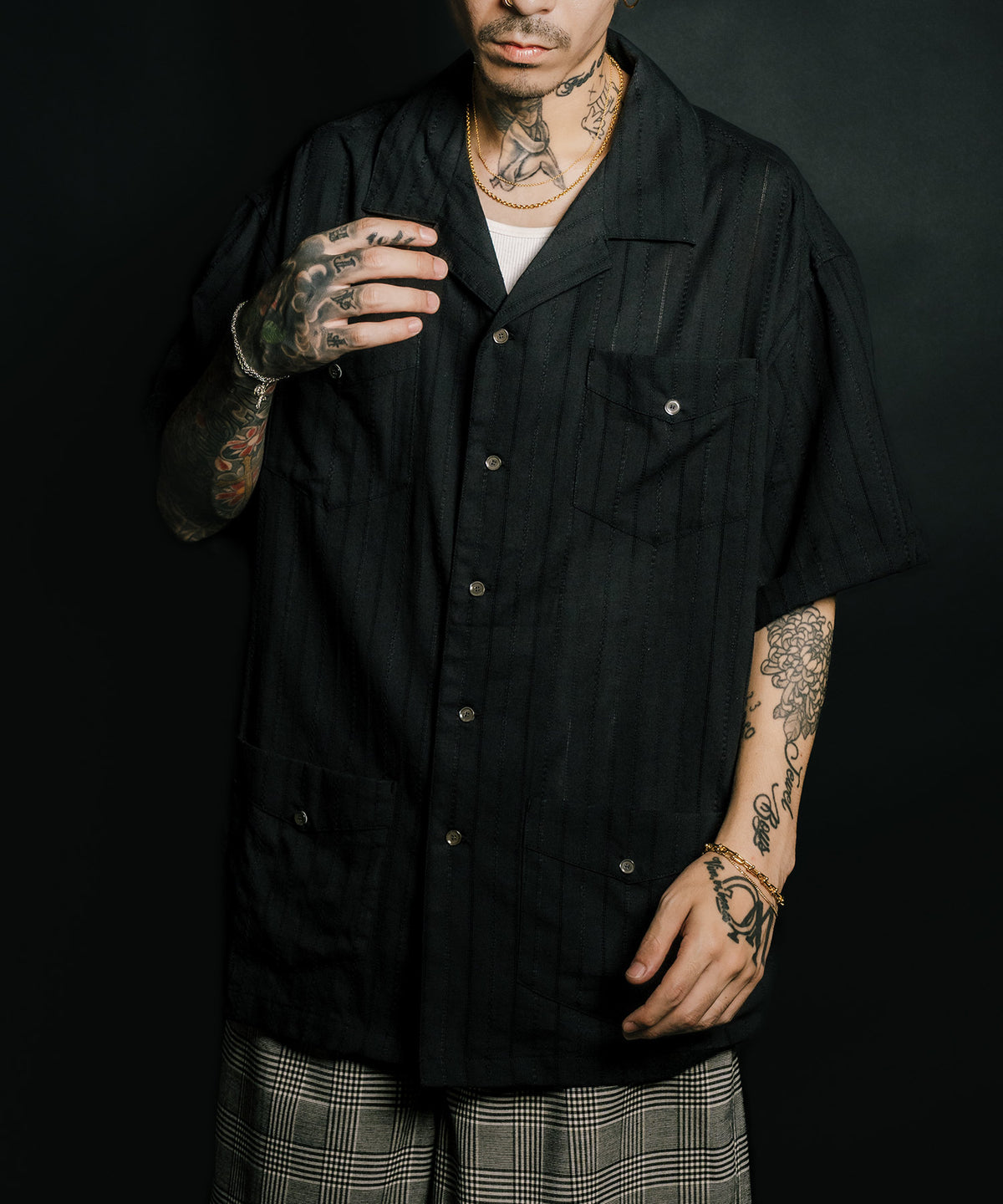 Leno cloth guayabera shirt-thumbmail-3