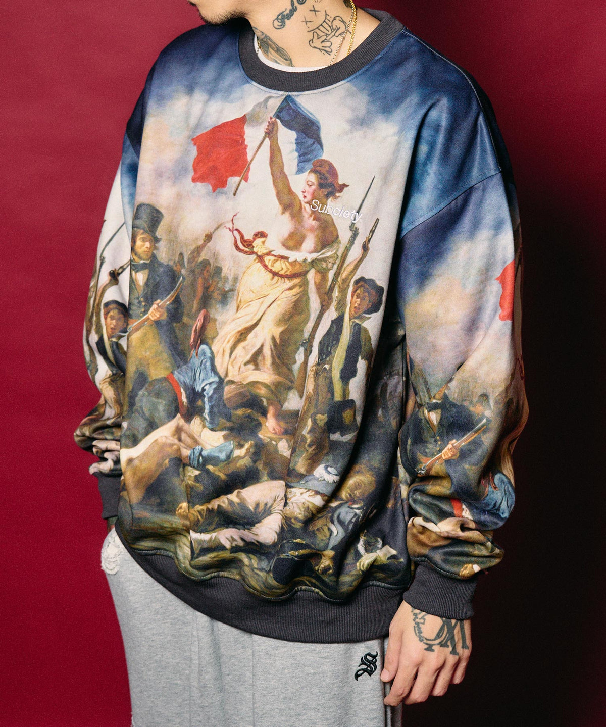 Patterned sweatshirt