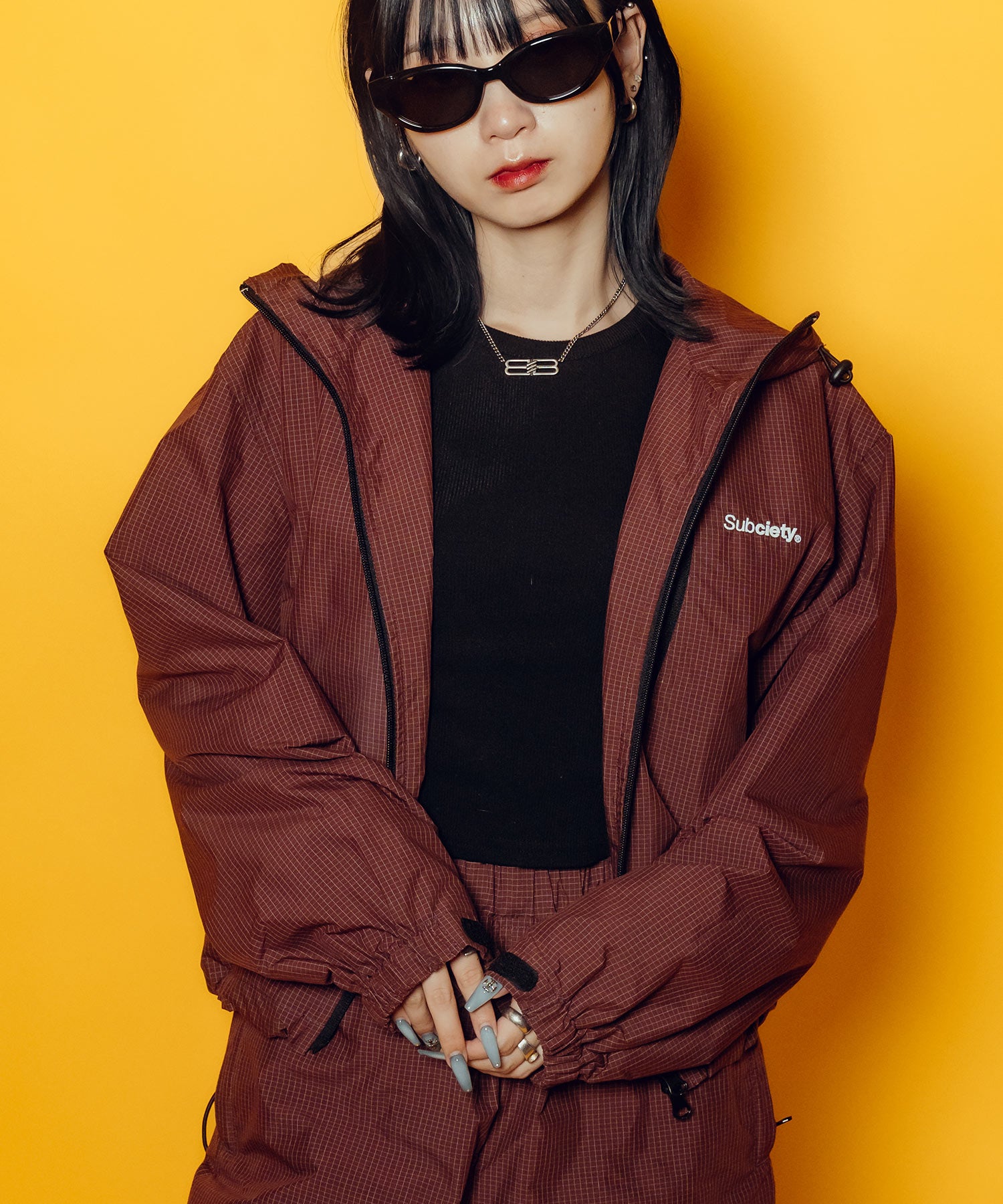 【WOMEN】Graph check hoodie-thumbmail-3