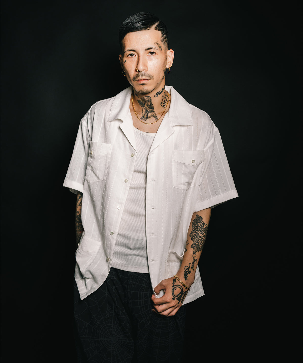 Leno cloth guayabera shirt-thumbmail-5