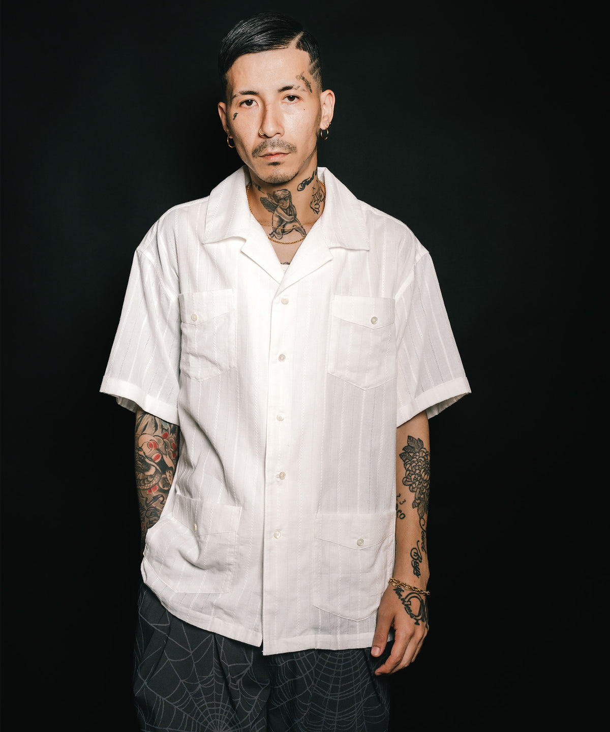 Leno cloth guayabera shirt-thumbmail-7