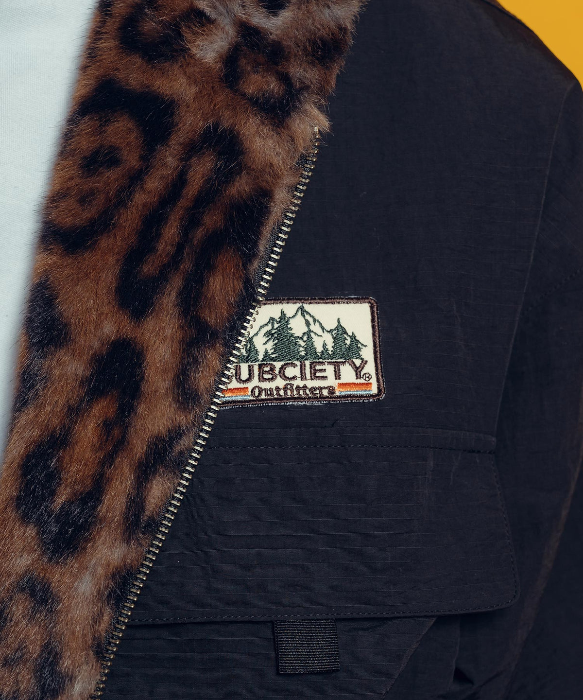 Reversible Nylon Faux Fur Blouson-thumbmail-7