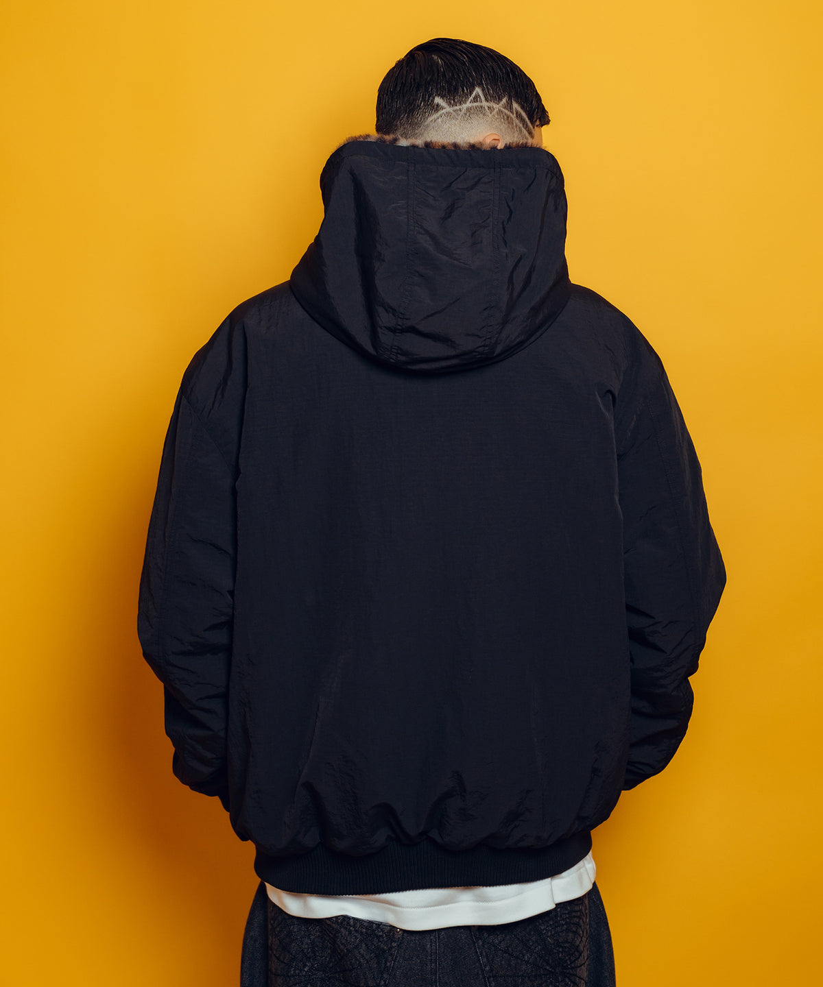Reversible Nylon Faux Fur Blouson-thumbmail-9