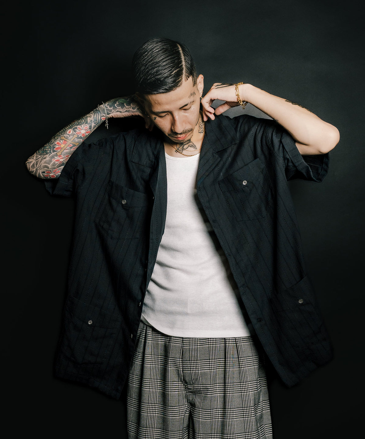 Leno cloth guayabera shirt-thumbmail-9