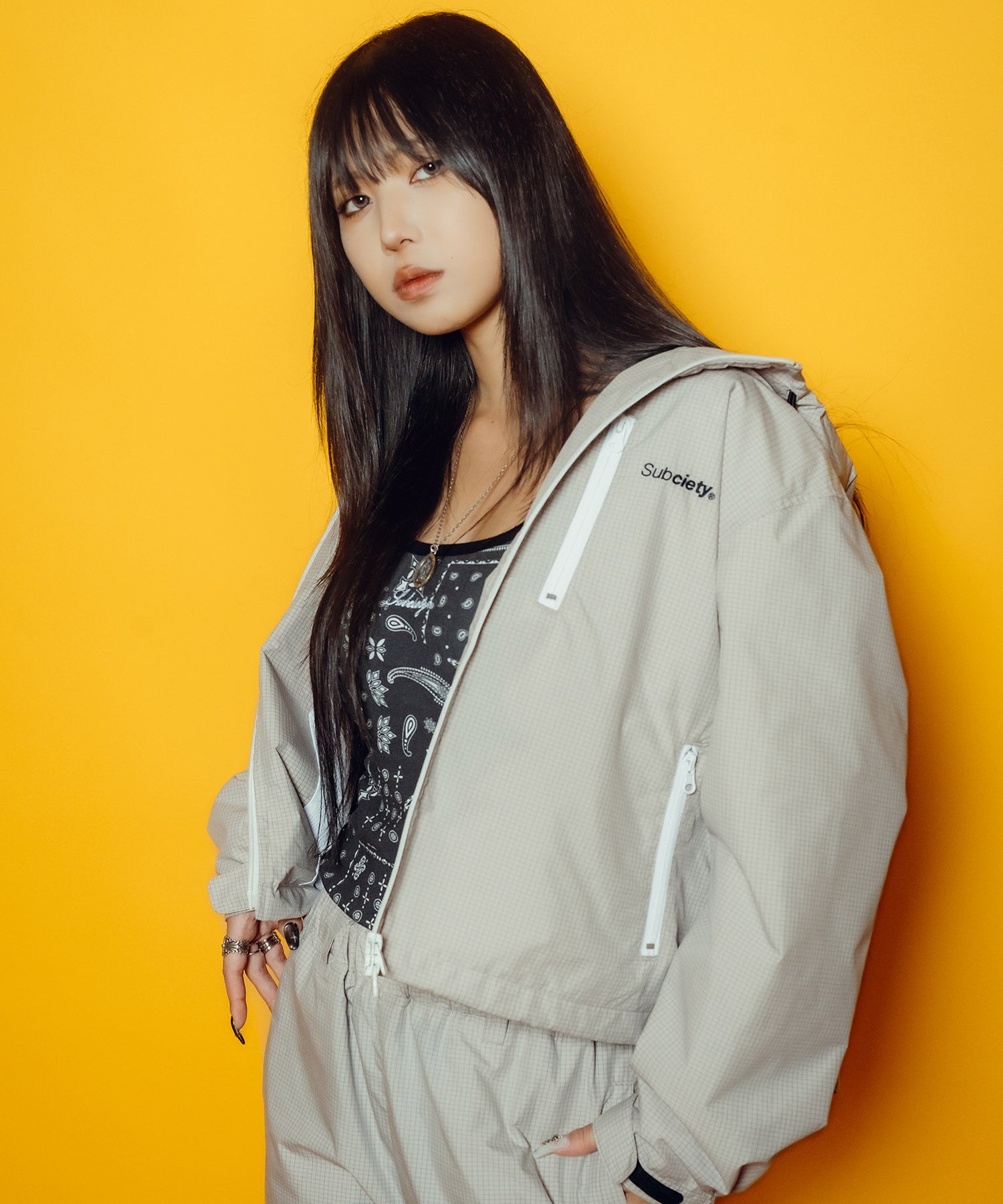 【WOMEN】Graph check hoodie-thumbmail-5