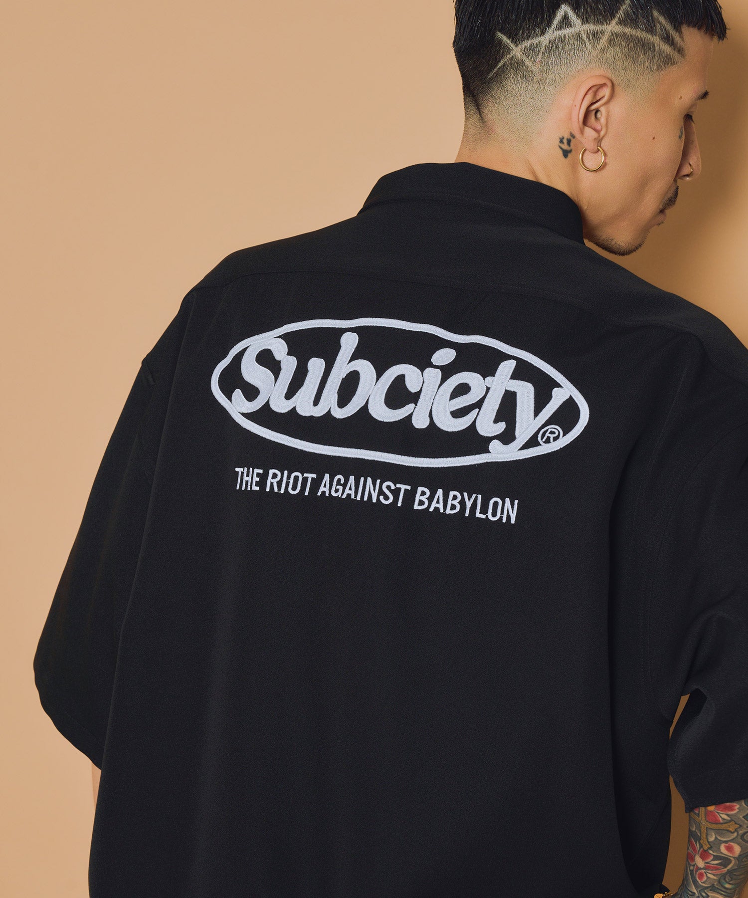 Embroidery oval logo shirt