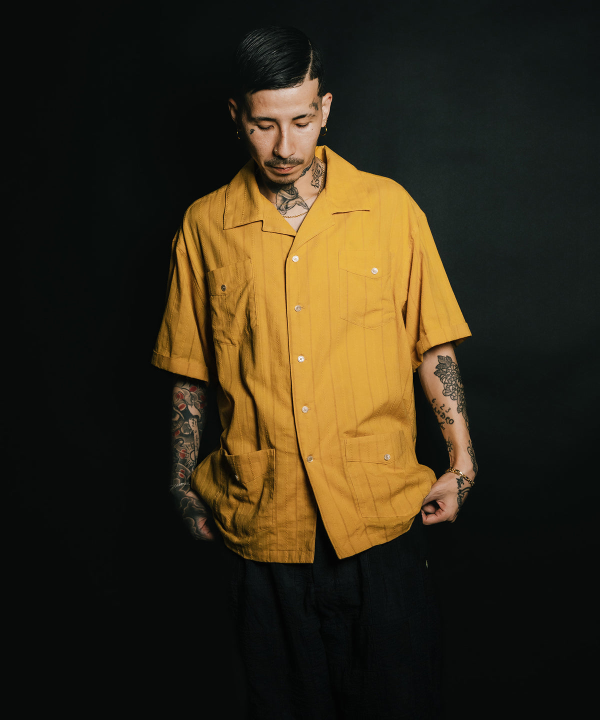 Leno cloth guayabera shirt-thumbmail-13
