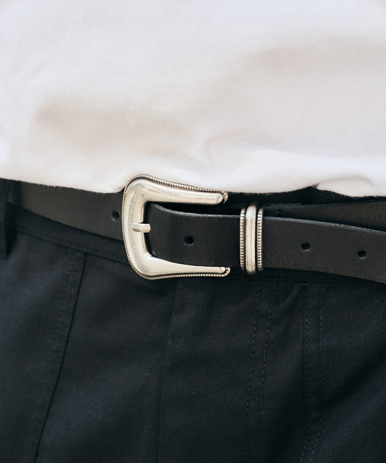 Hook buckle Leather belt-thumbmail-7
