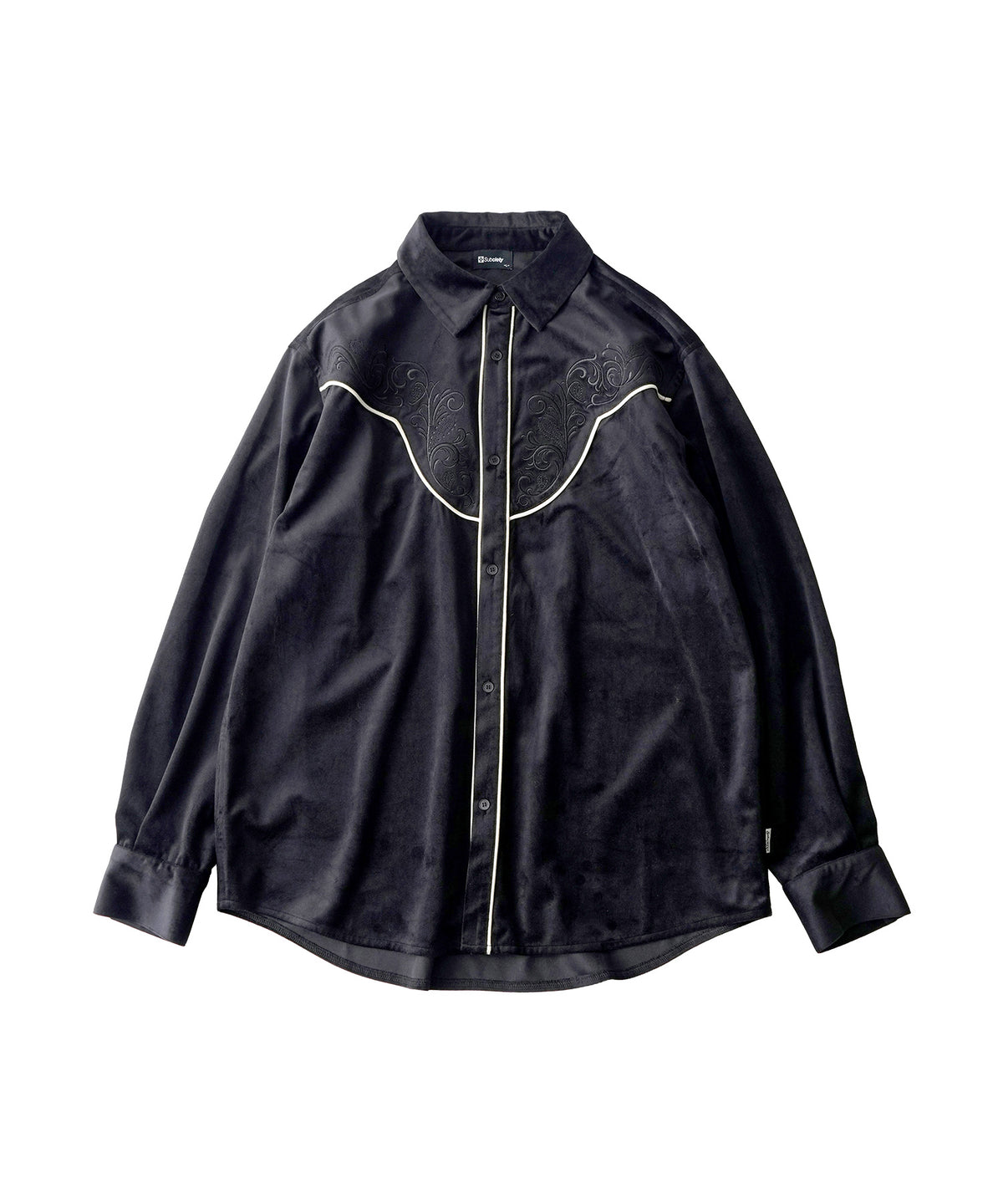 Embroidered velour western shirt-thumbmail-3