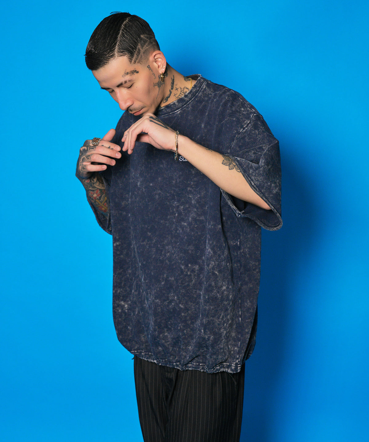 Washed sweat drawstring tee-thumbmail-16