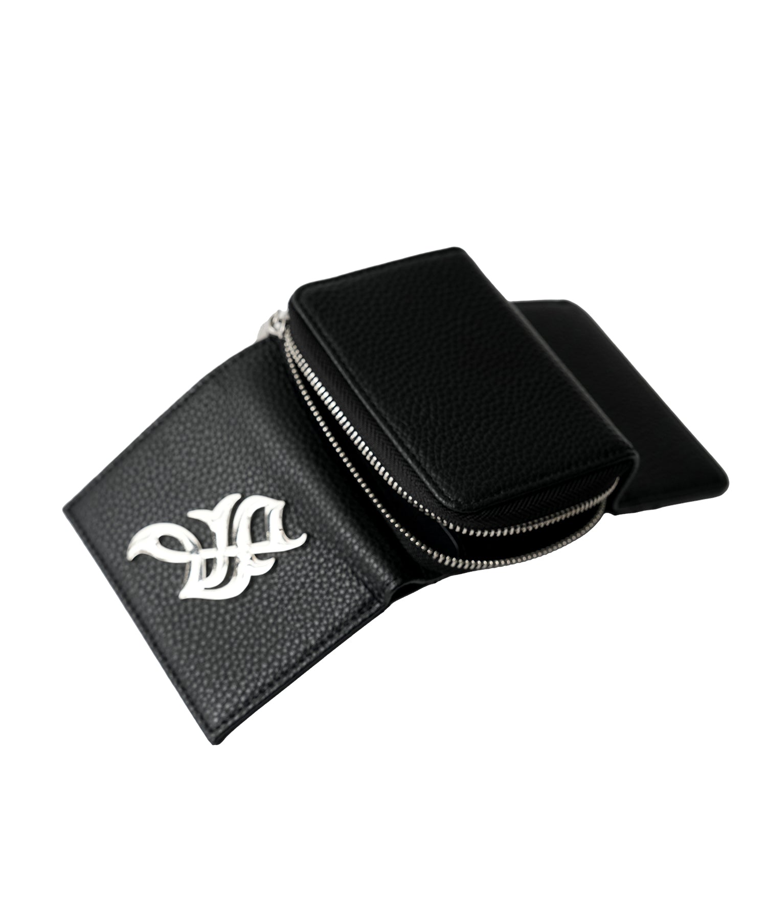 Logo plate leather wallet-thumbmail-4