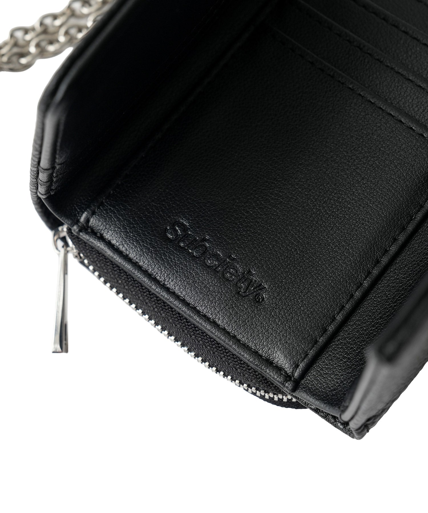 Logo plate leather wallet-thumbmail-3