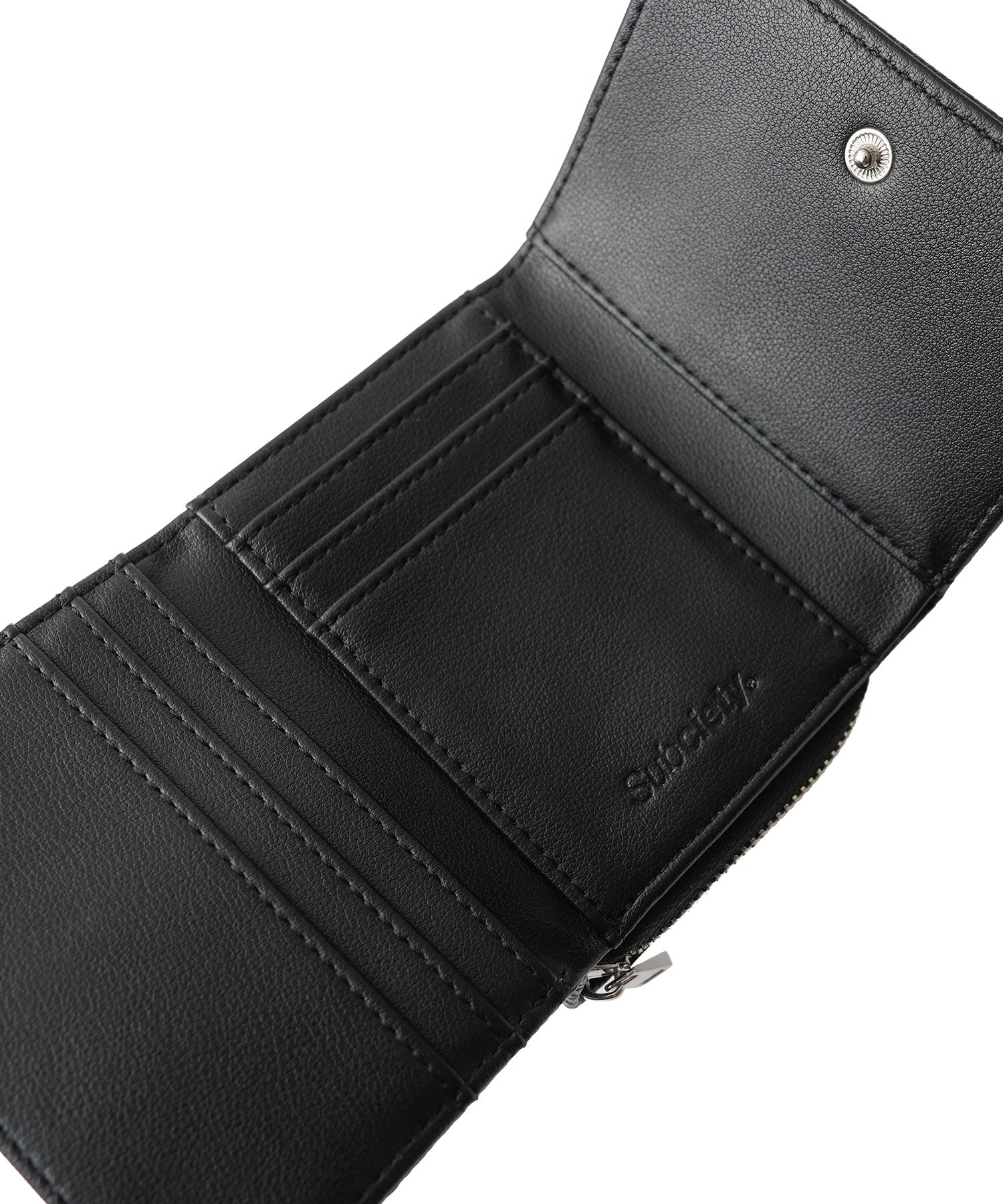 Logo plate leather wallet-thumbmail-5
