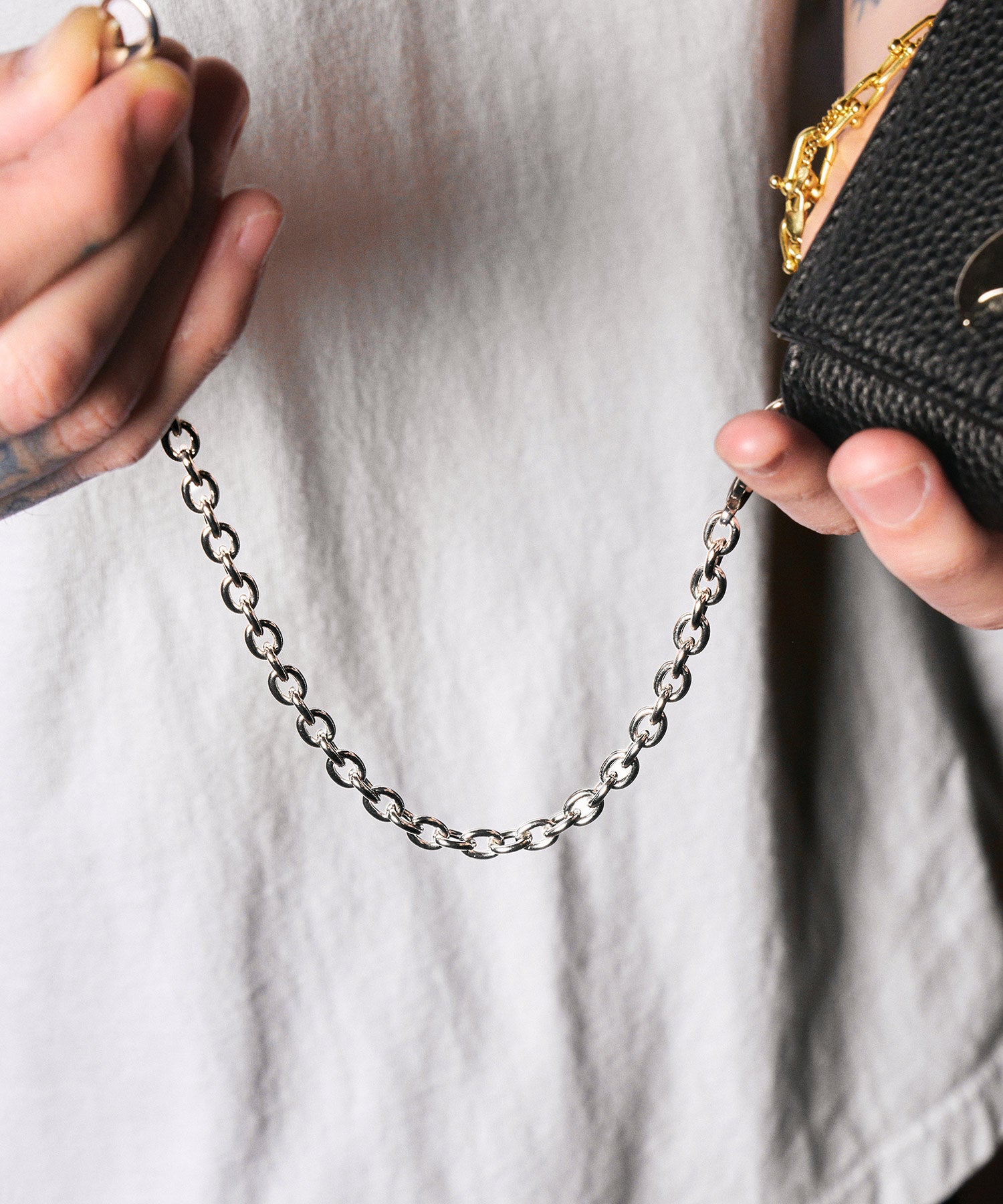 Logo plate leather wallet-thumbmail-8