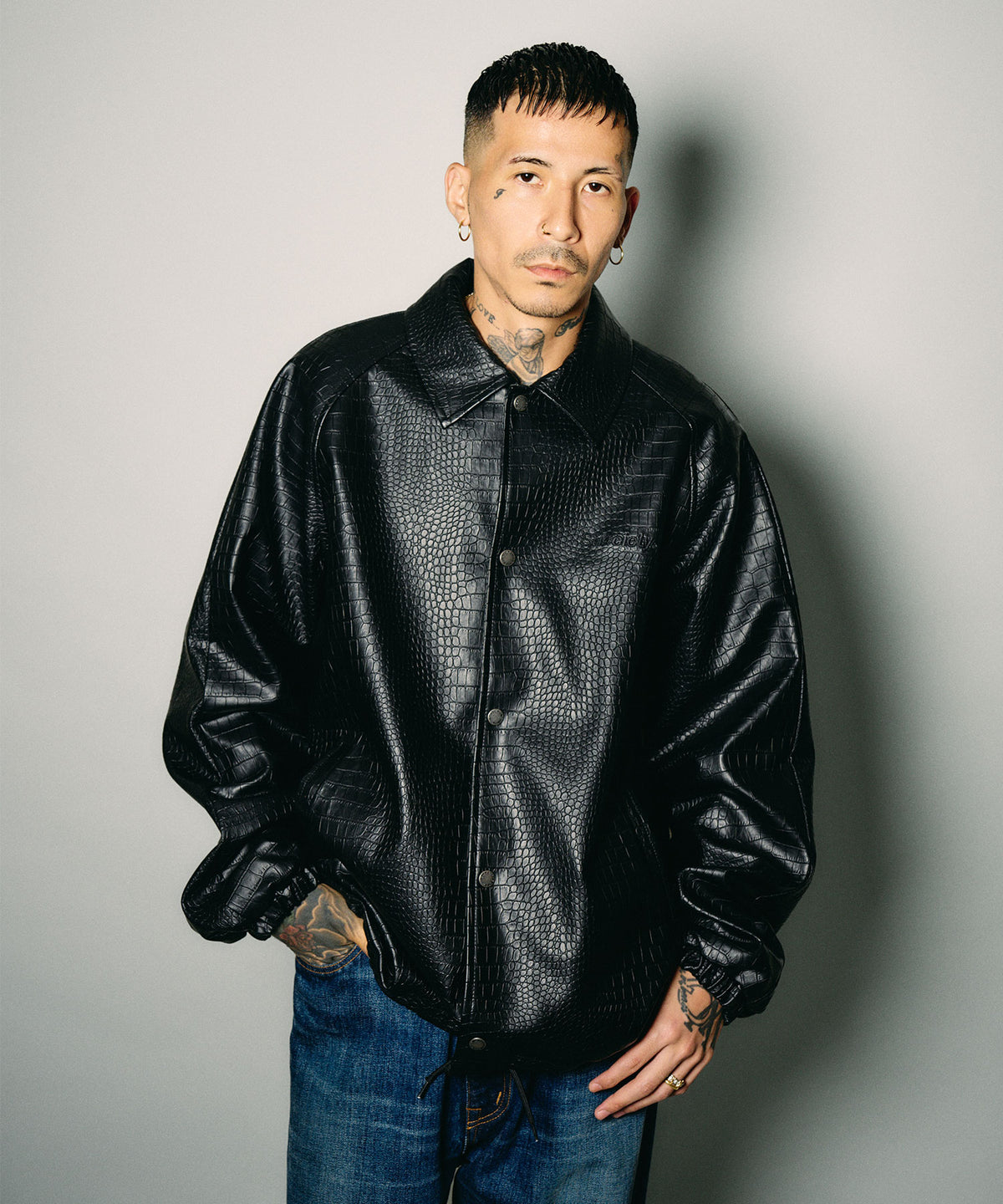 Faux leather coach jacket-thumbmail-5