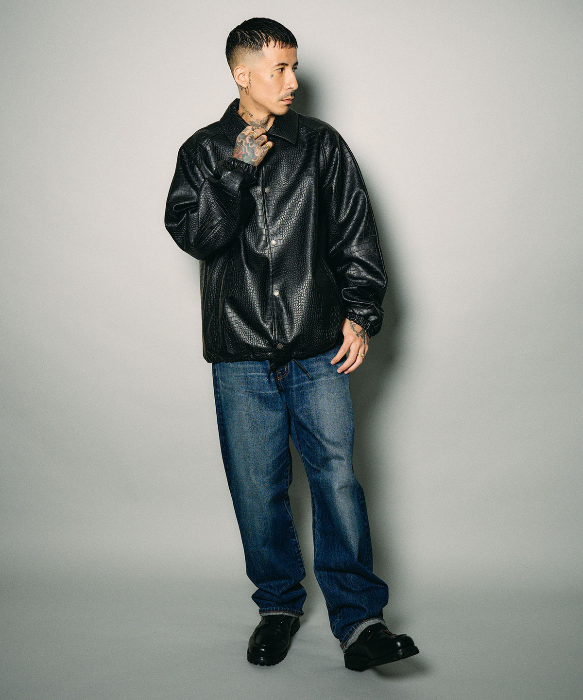Faux leather coach jacket-thumbmail-10
