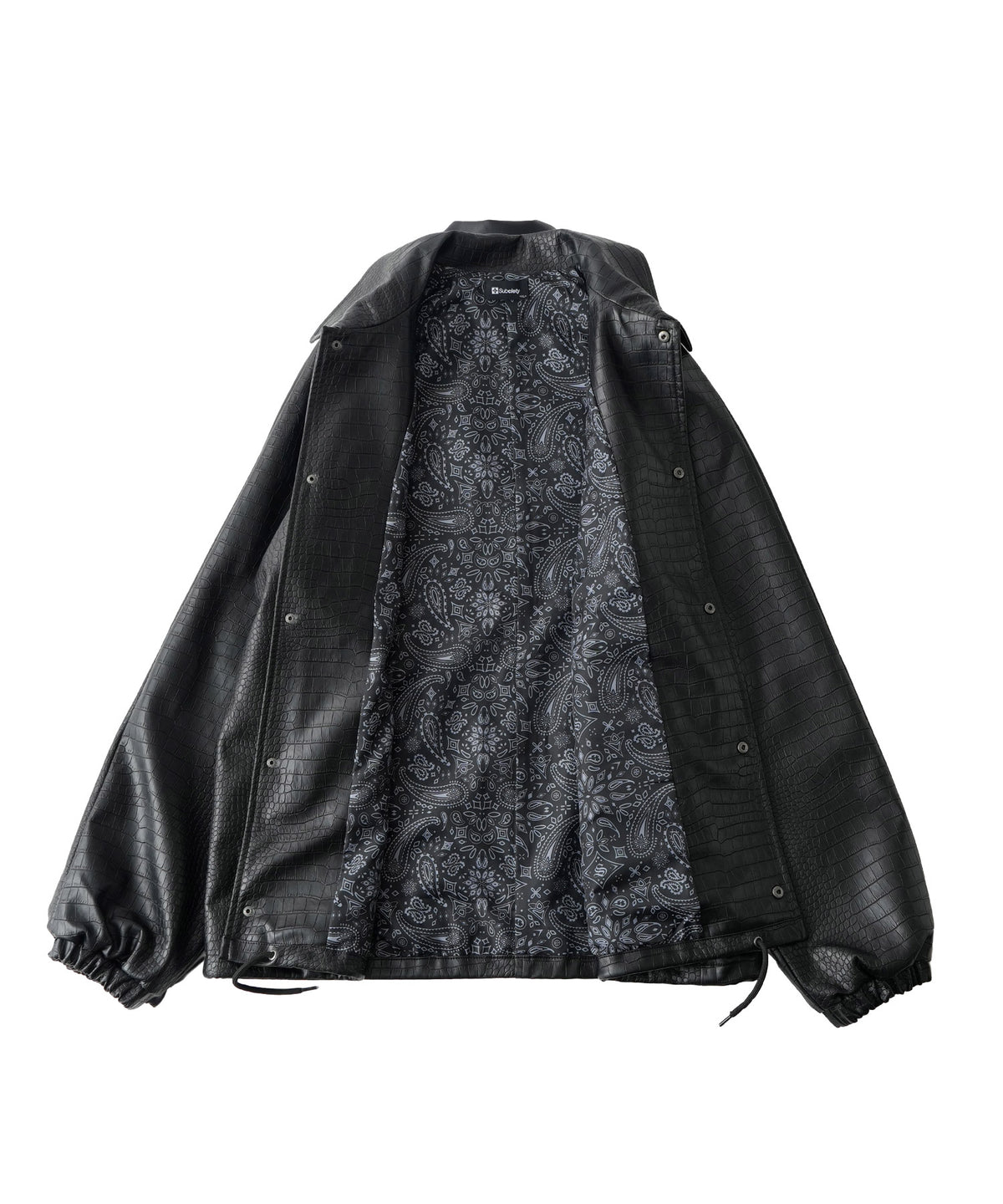 Faux leather coach jacket-thumbmail-4
