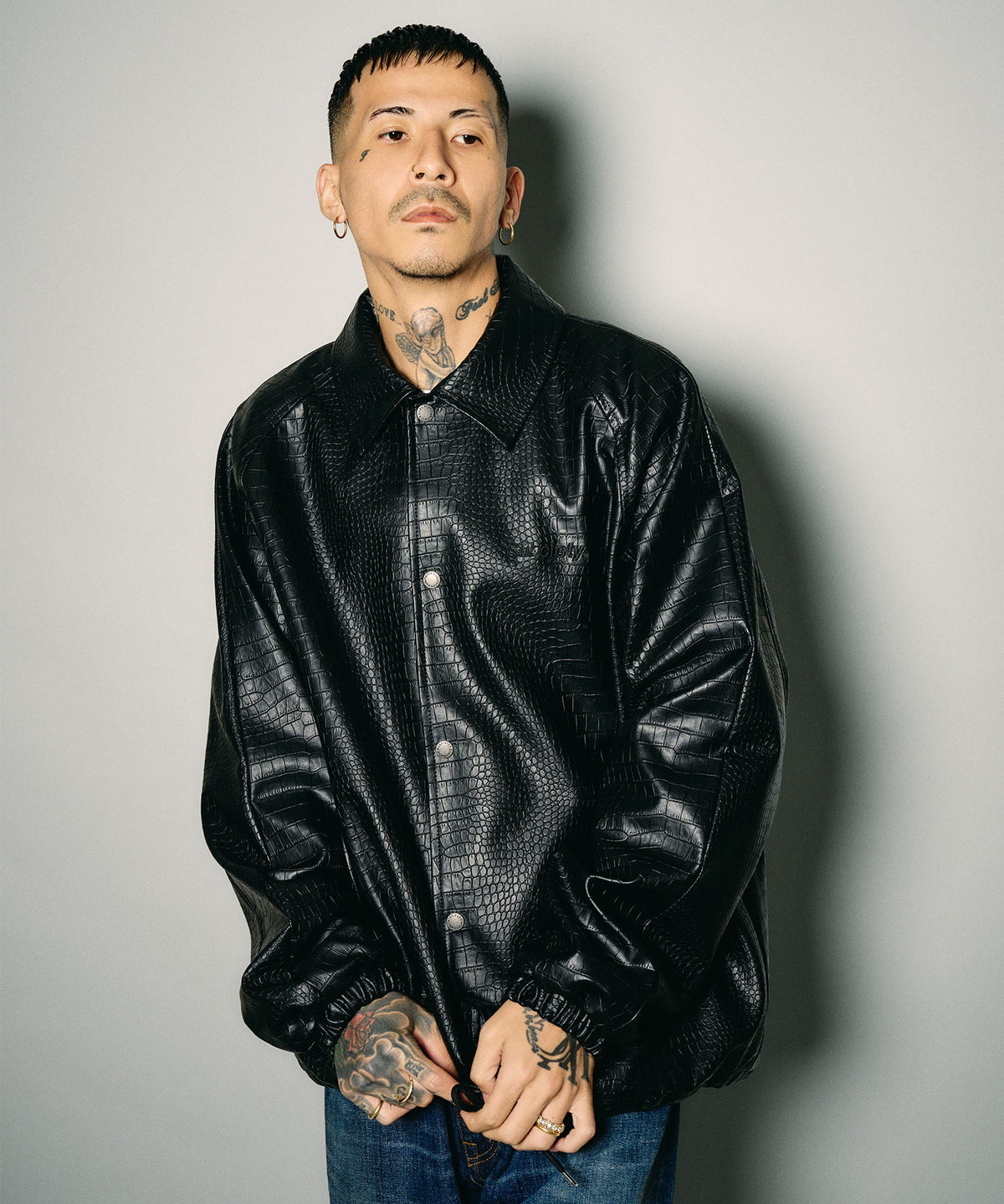 Faux leather coach jacket-thumbmail-6