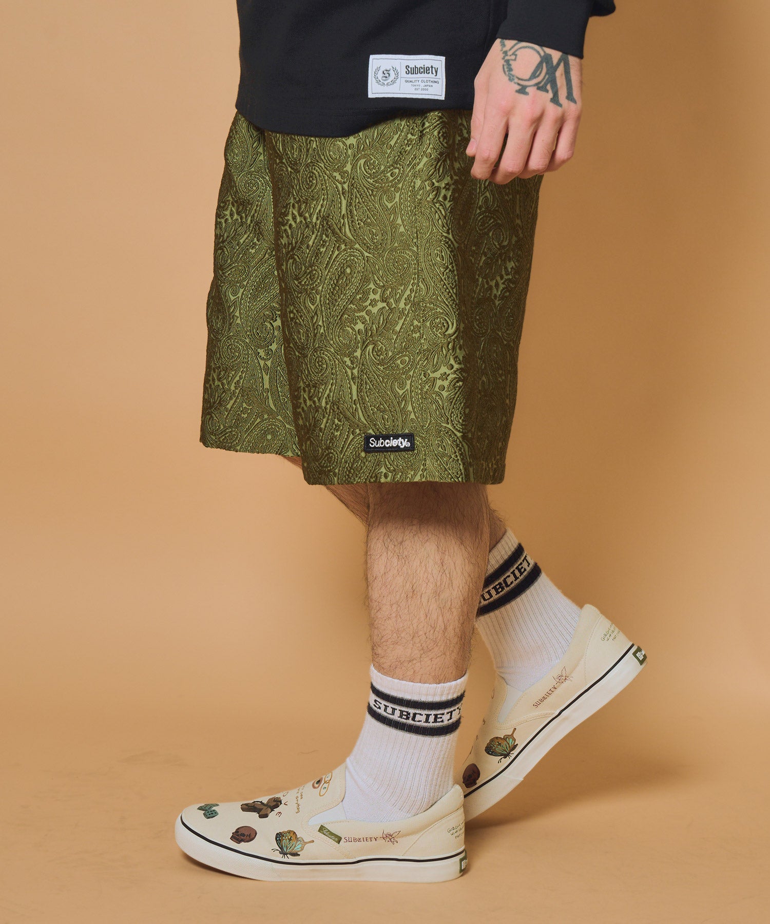 Jacquard paisley shorts