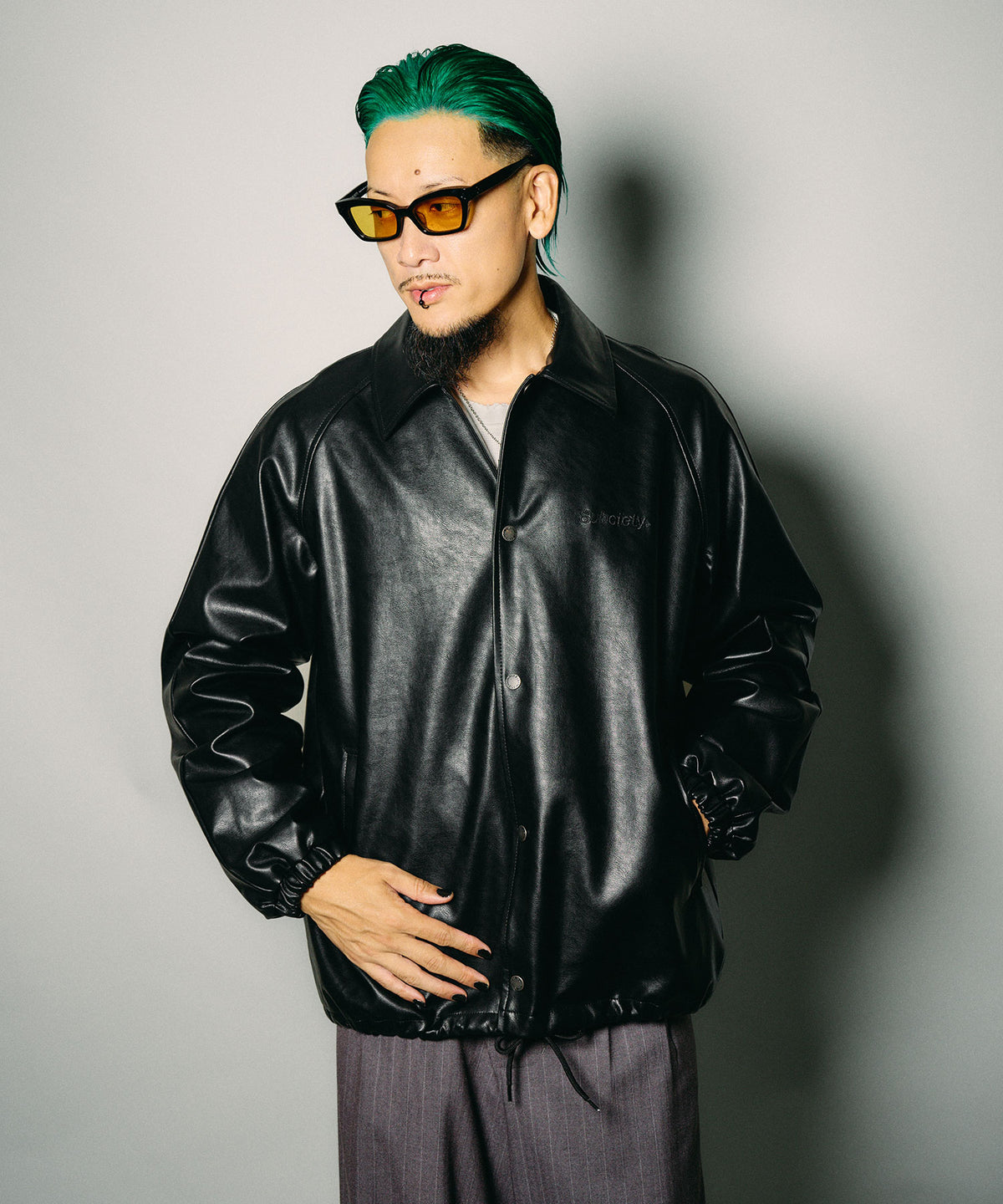 Faux leather coach jacket-thumbmail-16