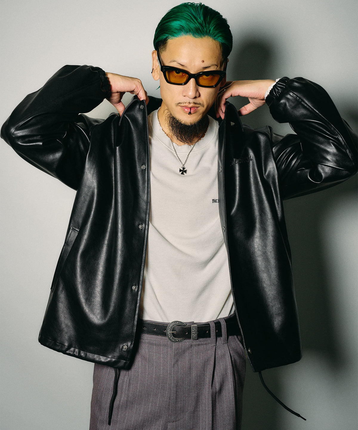 Faux leather coach jacket-thumbmail-18