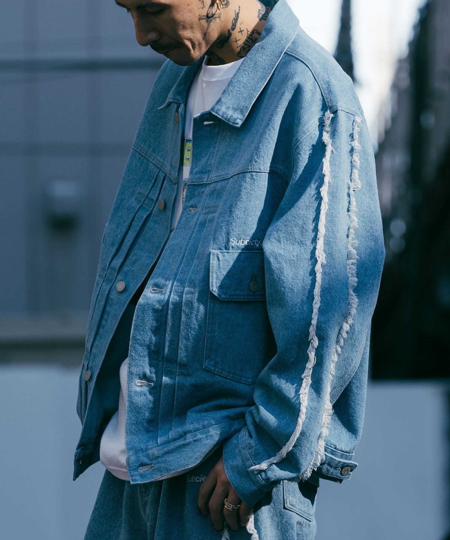 FRINGE DENIM JKT