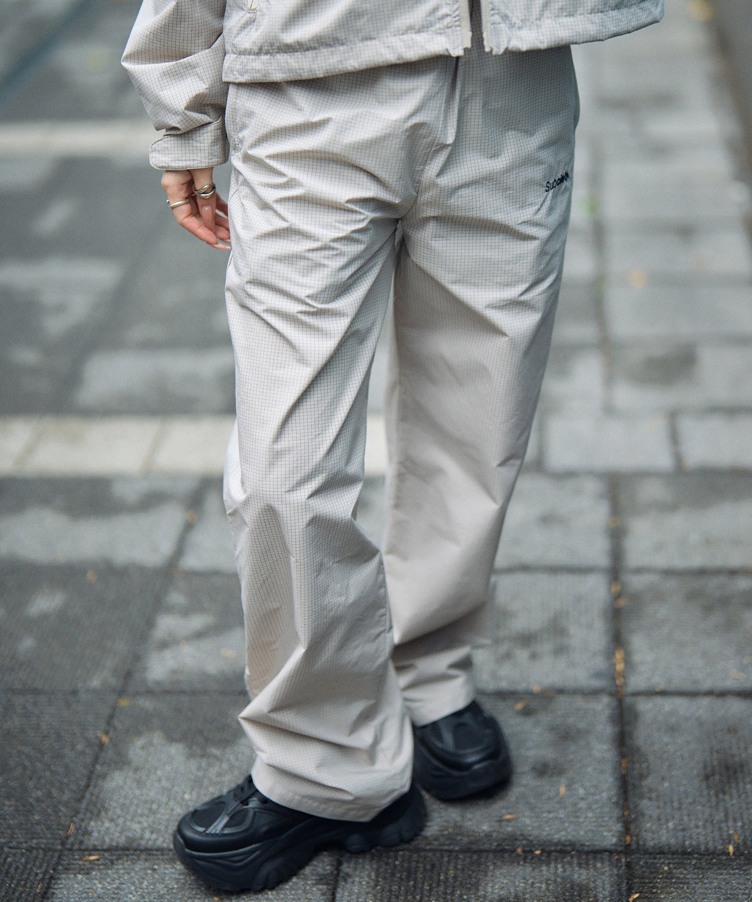 【WOMEN】Graph check pants