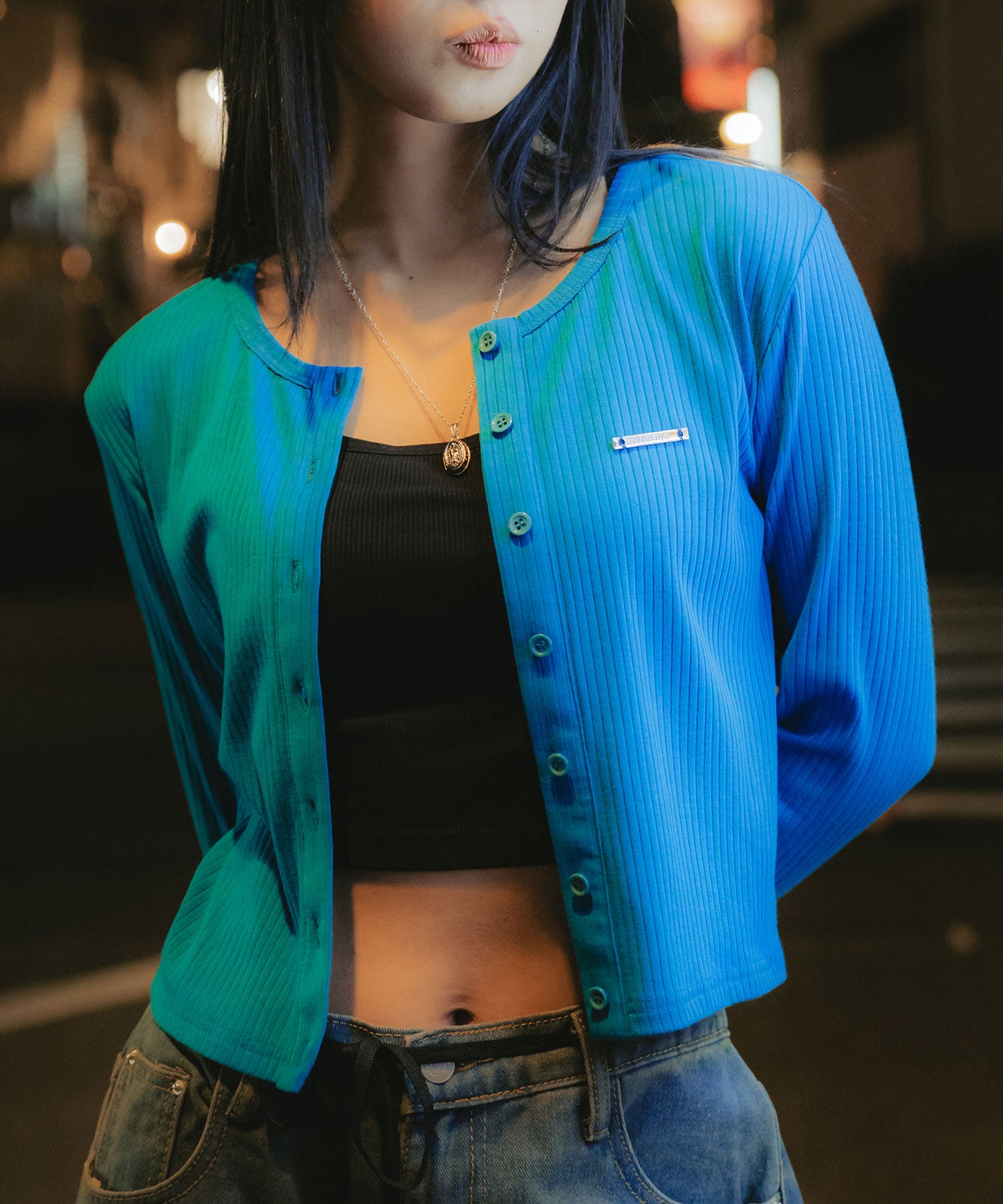Button Cropped Cardigan【WOMEN】-thumbmail-1