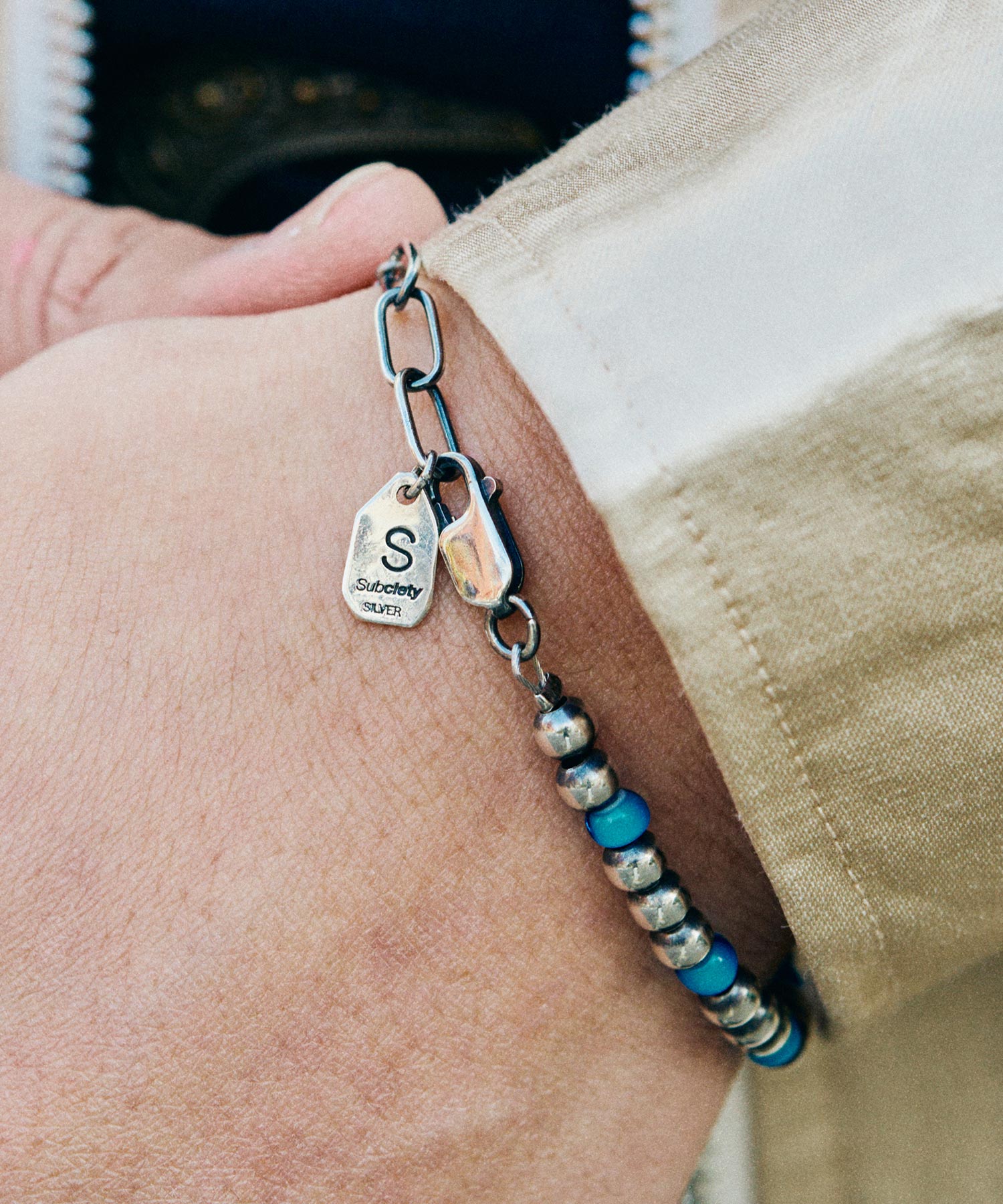 Silver glass beads bracelet-thumbmail-10