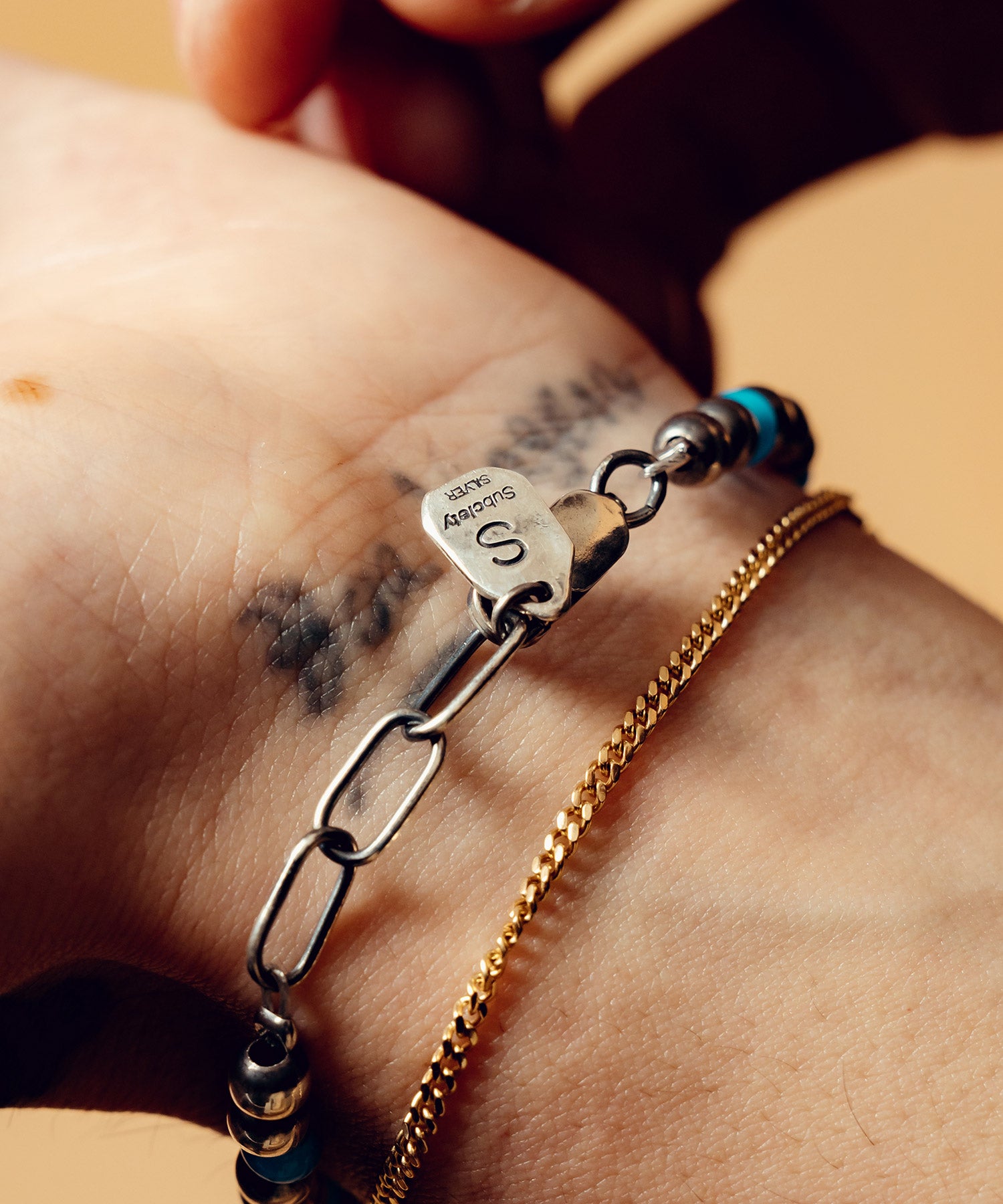 Silver glass beads bracelet-thumbmail-7