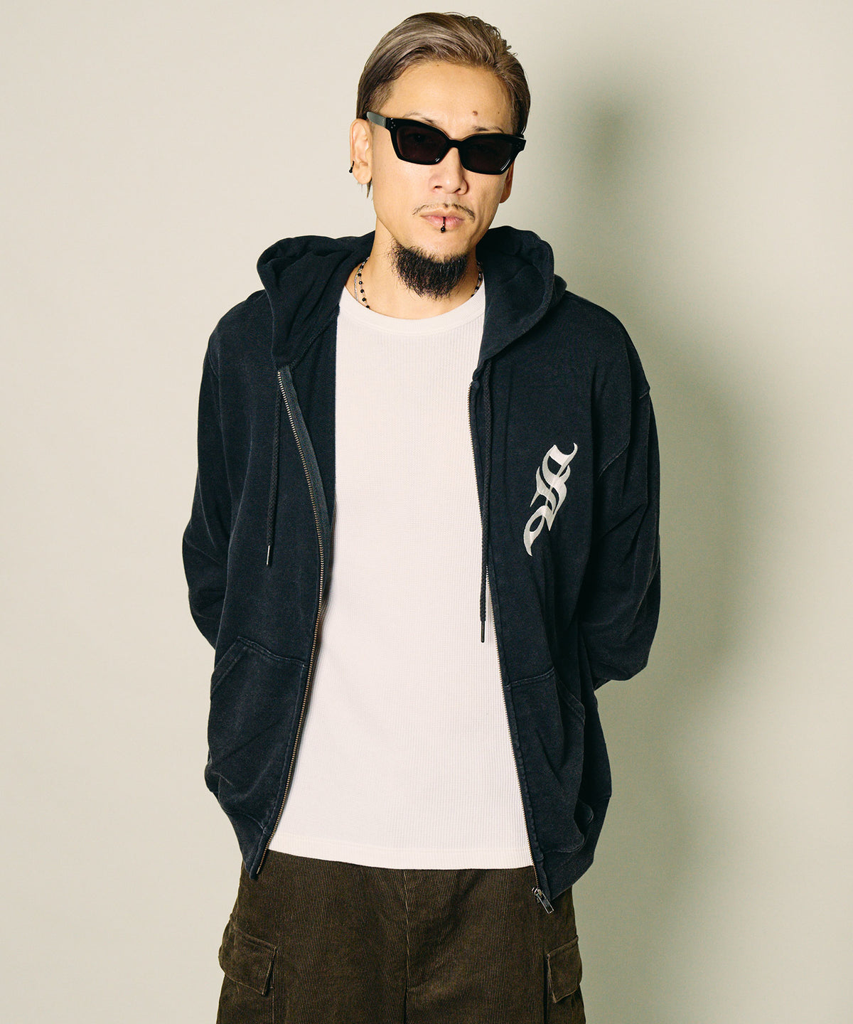 Fade wash zip hoodie-thumbmail-5