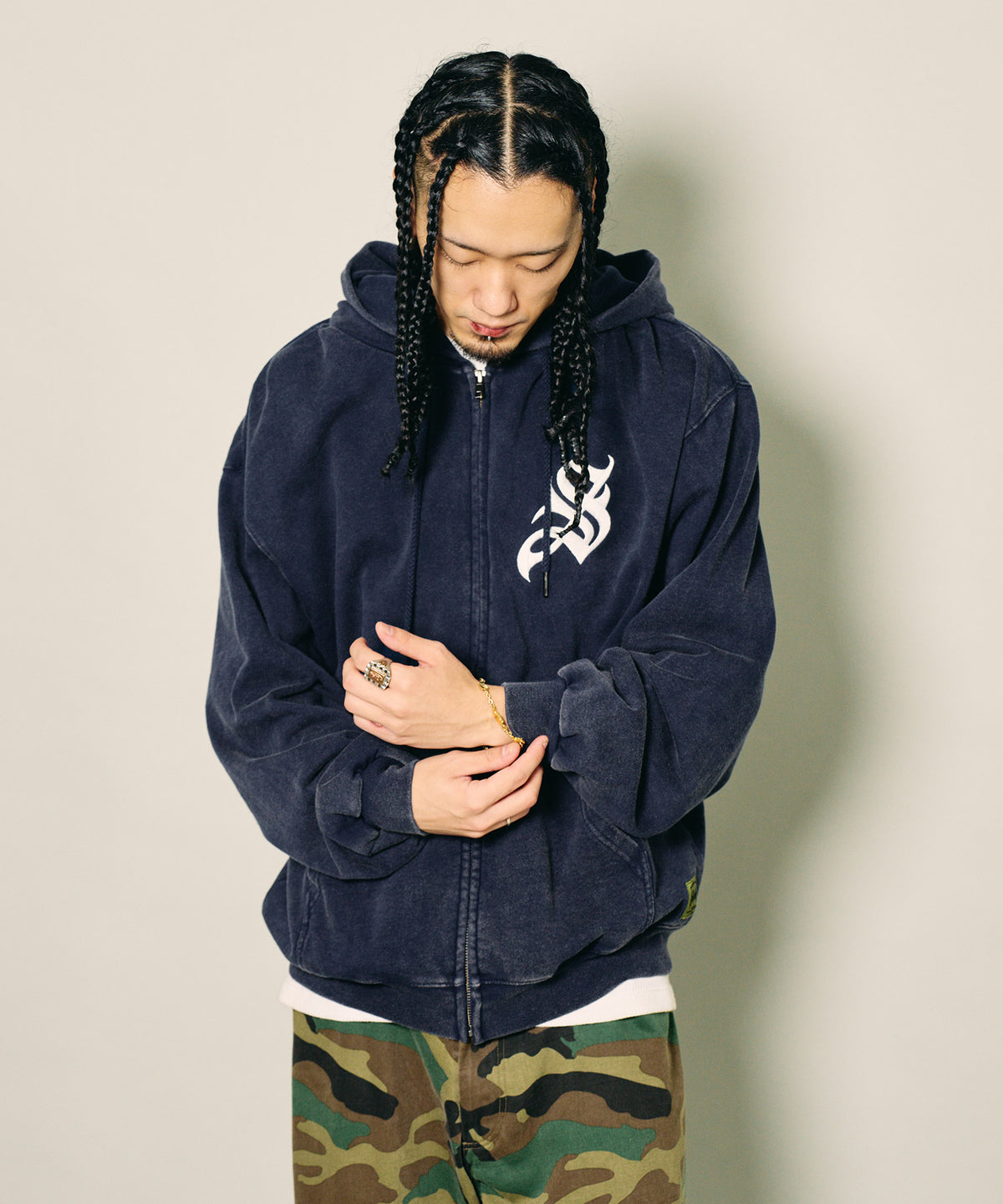 Fade wash zip hoodie-thumbmail-12