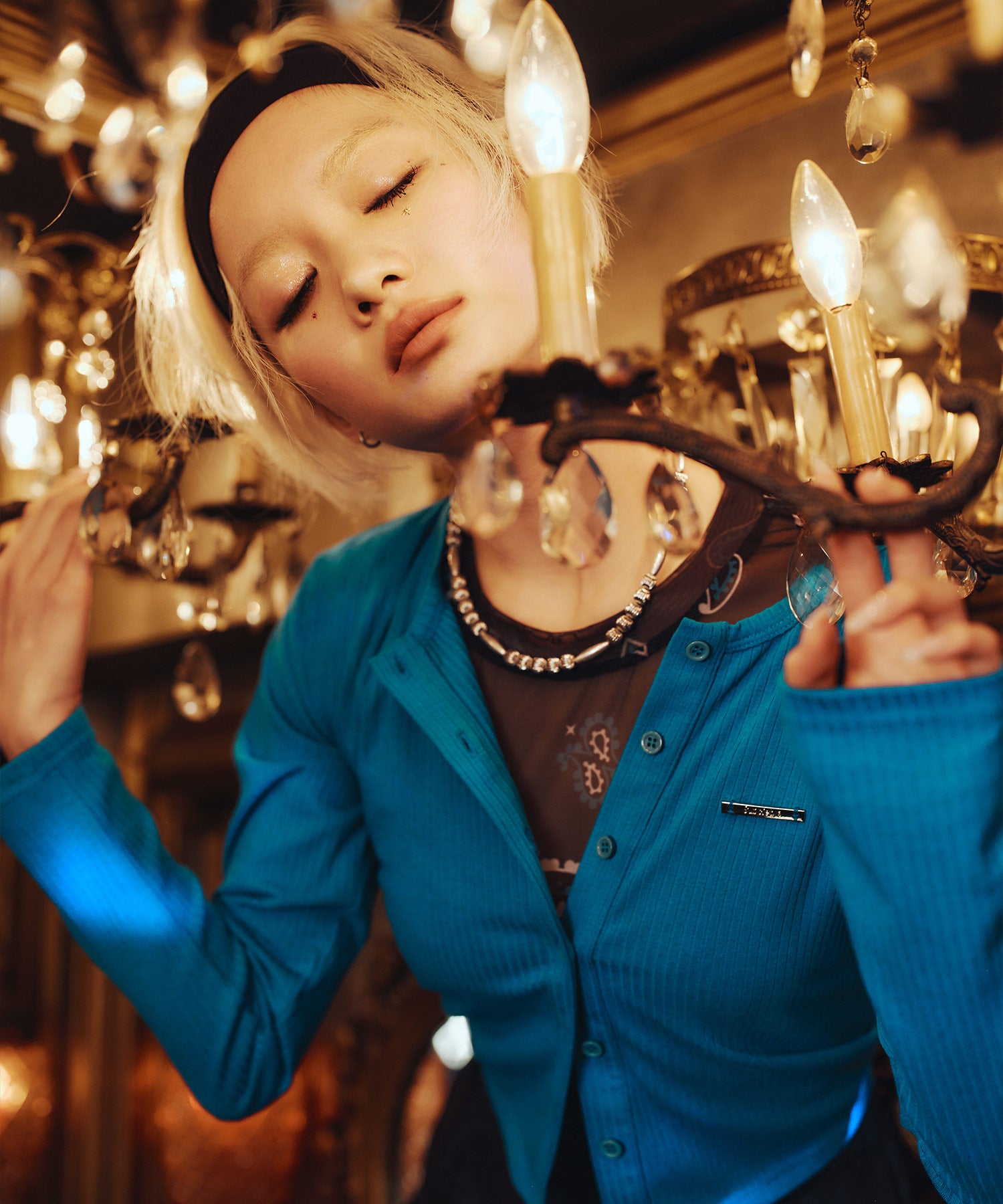 Button Cropped Cardigan【WOMEN】-thumbmail-12