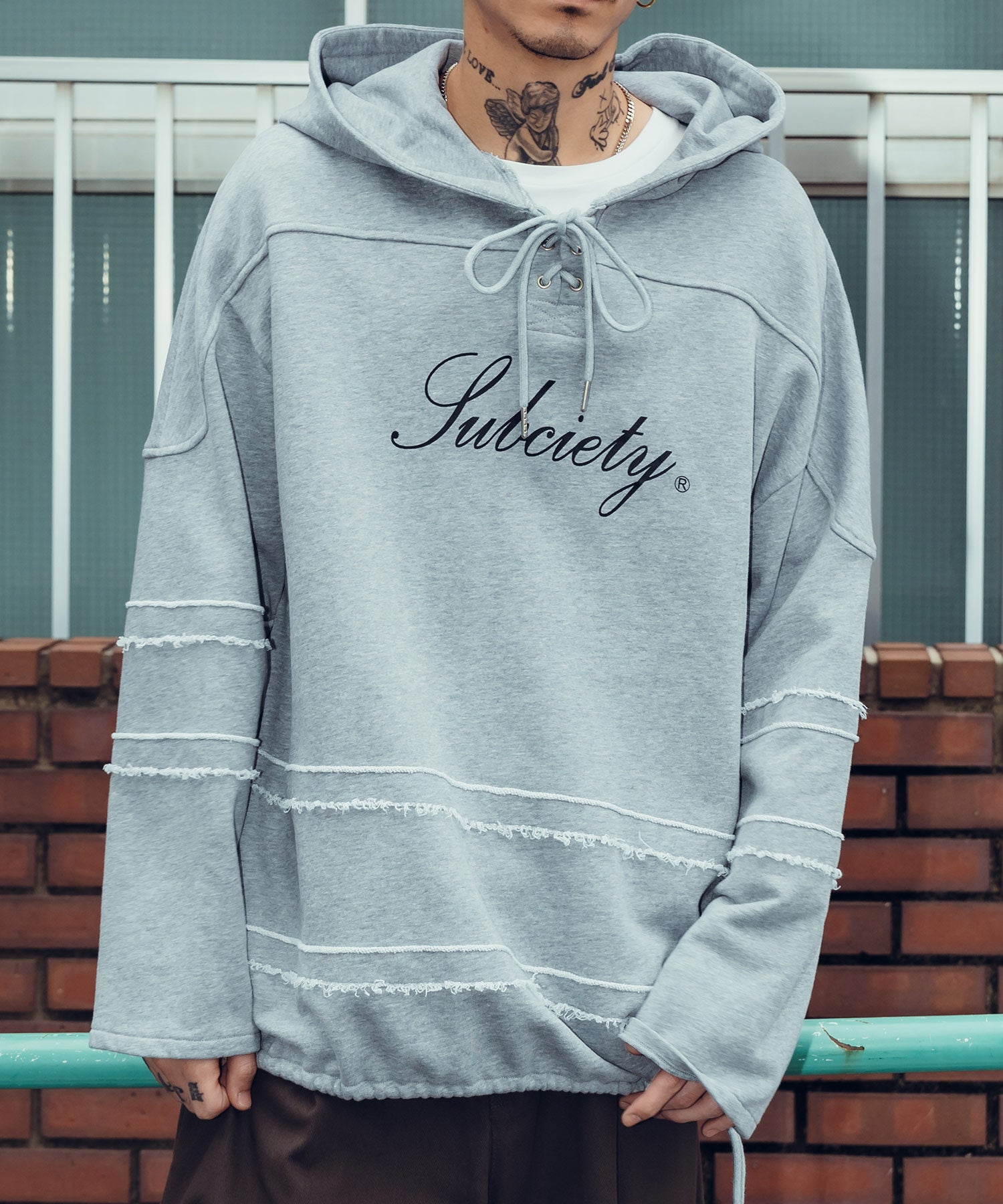 Lace up hockey hoodie